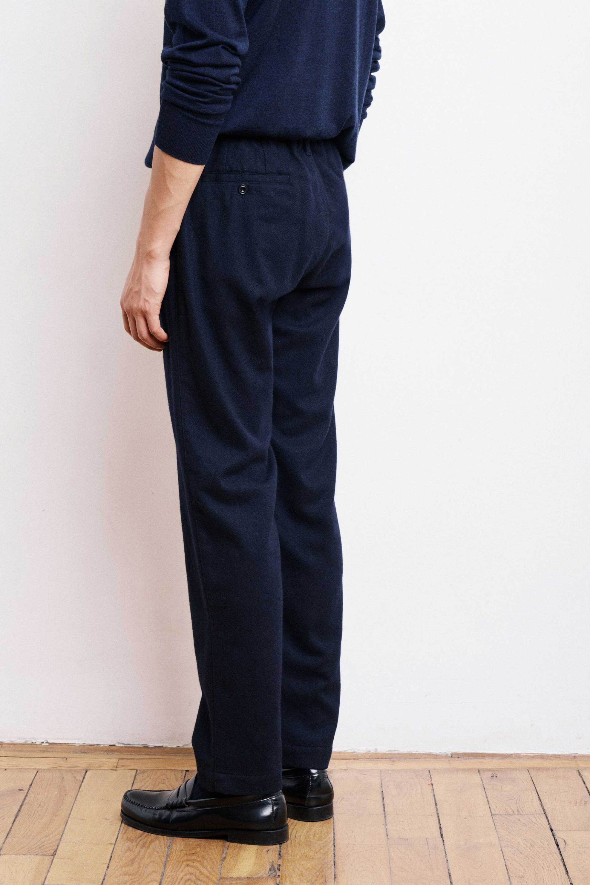 Hartford ανδρικό παντελόνι chino flannel Straight Fit "Tanker" - BE56107 Μπλε Σκούρο φωτογραφία