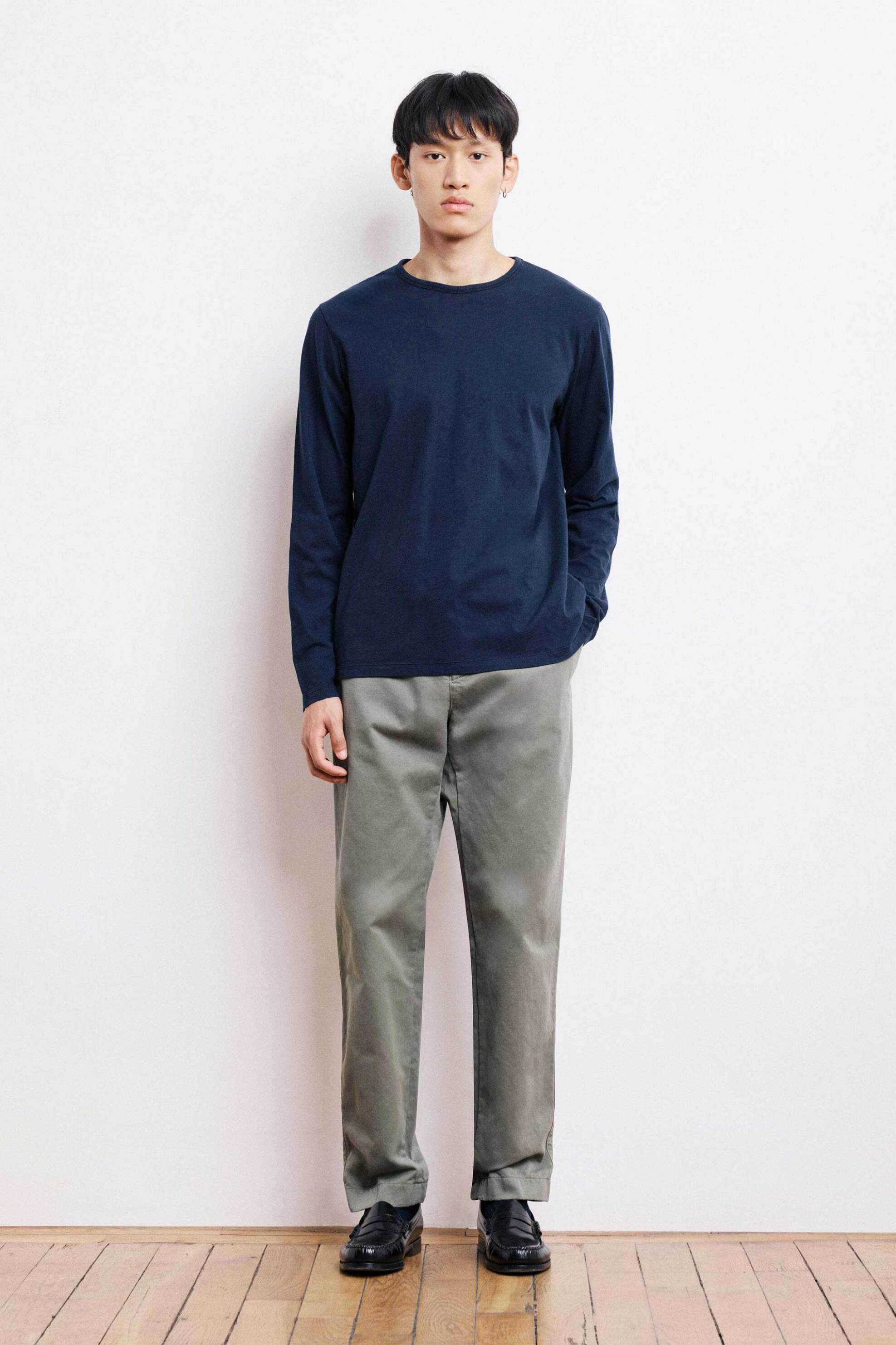 Hartford ανδρική μακρυμάνικη μπλούζα μονόχρωμη - BE66302 Μπλε Σκούρο φωτογραφία