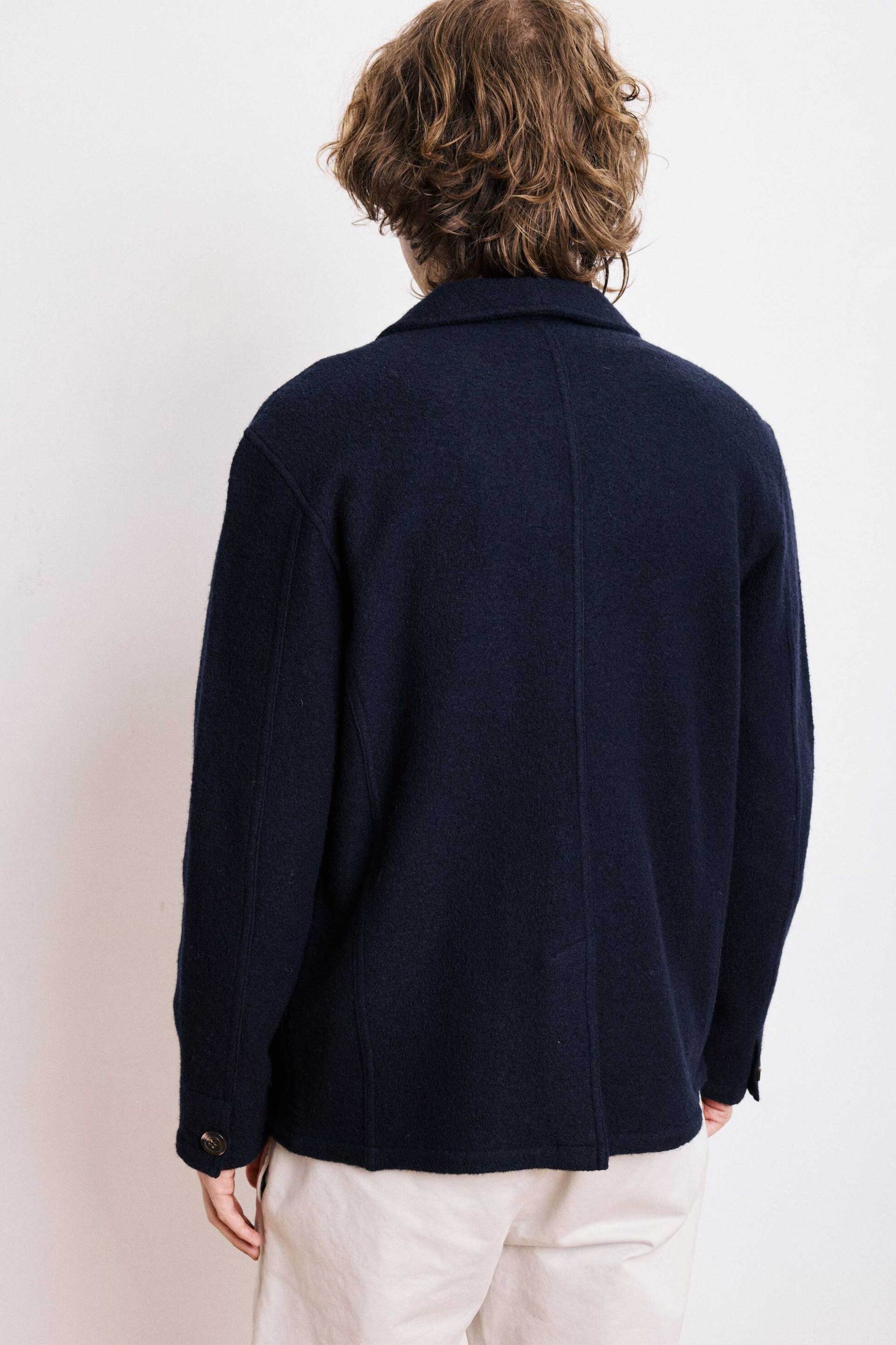 Hartford ανδρικό μάλλινο blazer jacket μονόχρωμο - BE87309 Μπλε Σκούρο φωτογραφία