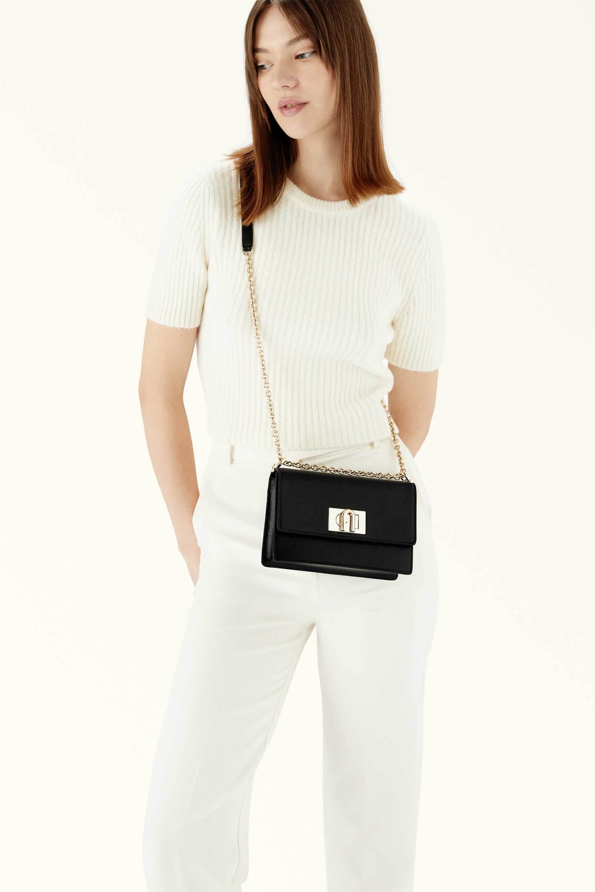 Furla γυναικεία δερμάτινη τσάντα crossbody - BAFKACO-ARE000 Μαύρο φωτογραφία