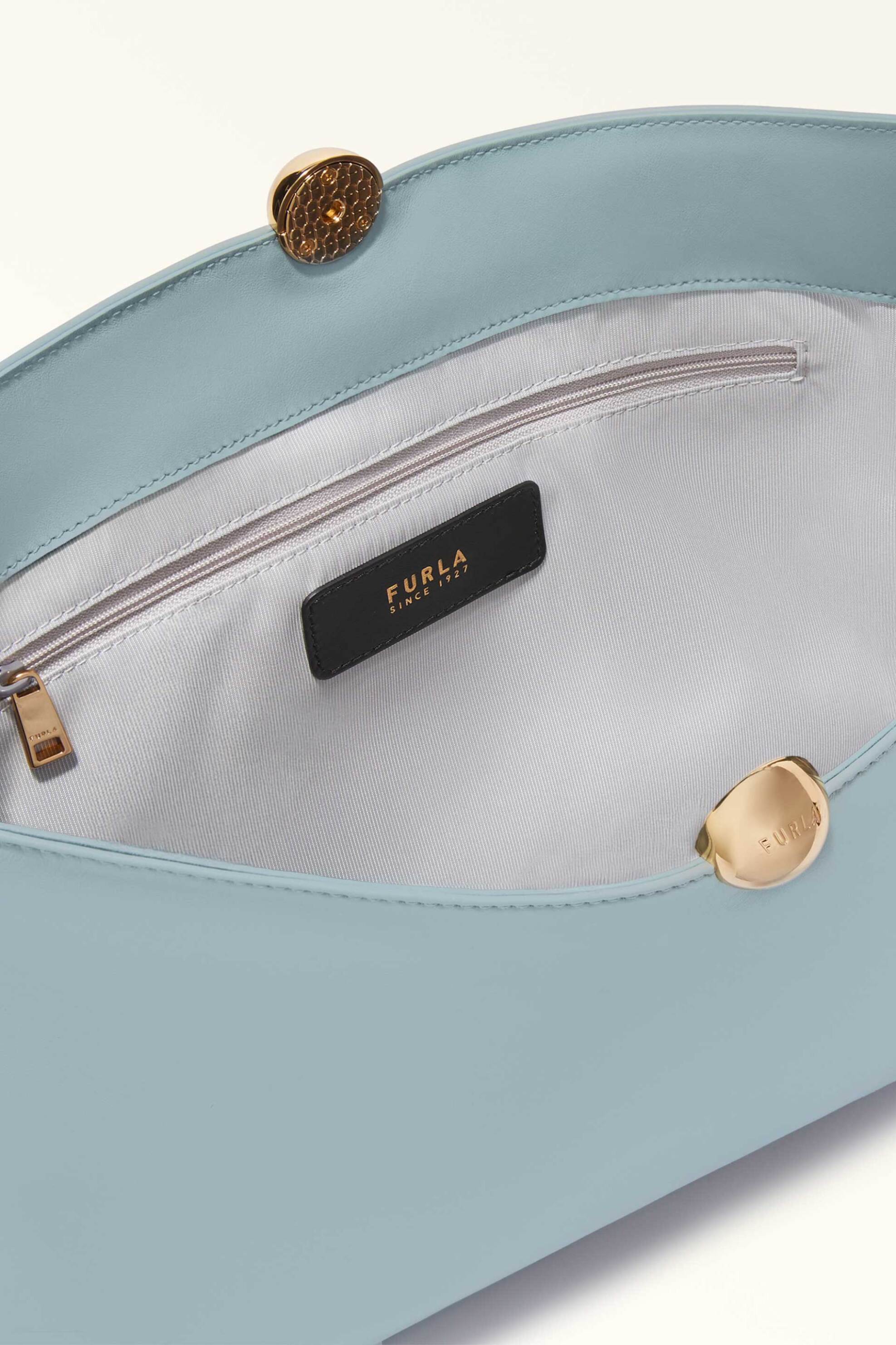 Furla γυναικεία δερμάτινη τσάντα ώμου "Sfera Soft L" - WB01365-BX3168 Γαλάζιο φωτογραφία
