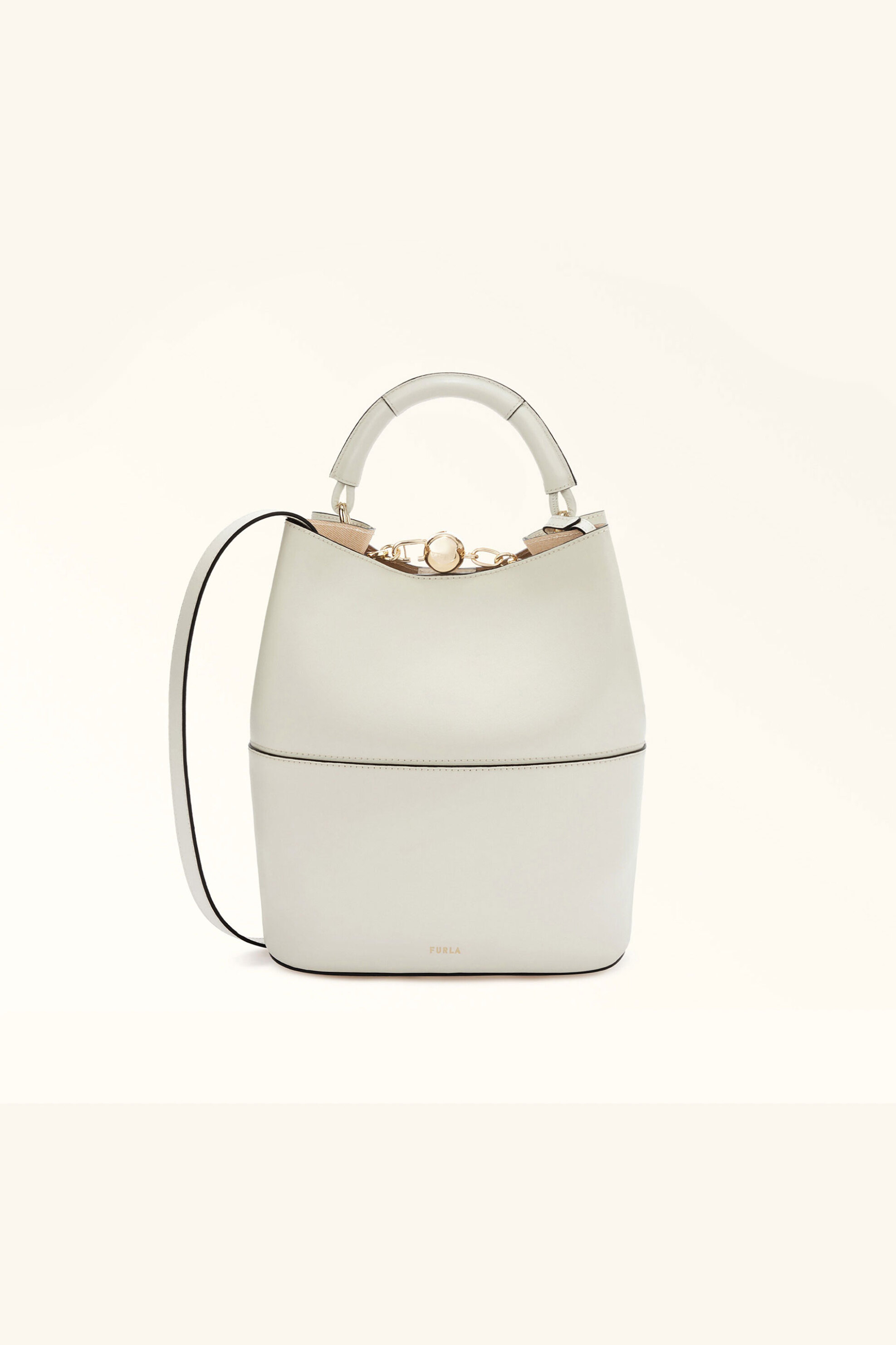 Furla γυναικεία δερμάτινη τσάντα χειρός "Sfera Bucket S" - WB01679-BX3169 Λευκό