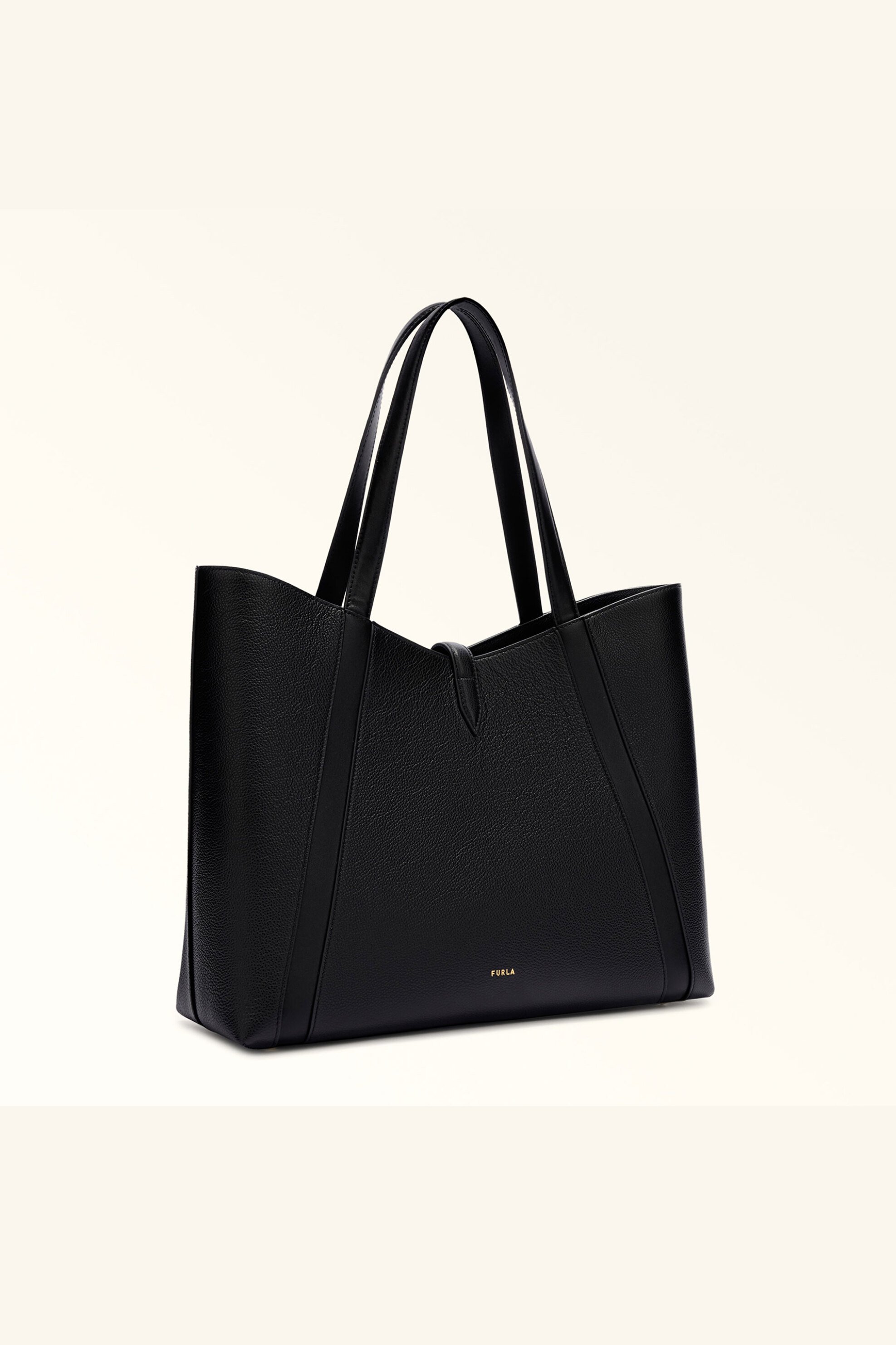 Furla γυναικεία δερμάτινη τσάντα ώμου "Goccia Tote L" - WB01788-BX3353 Μαύρο φωτογραφία