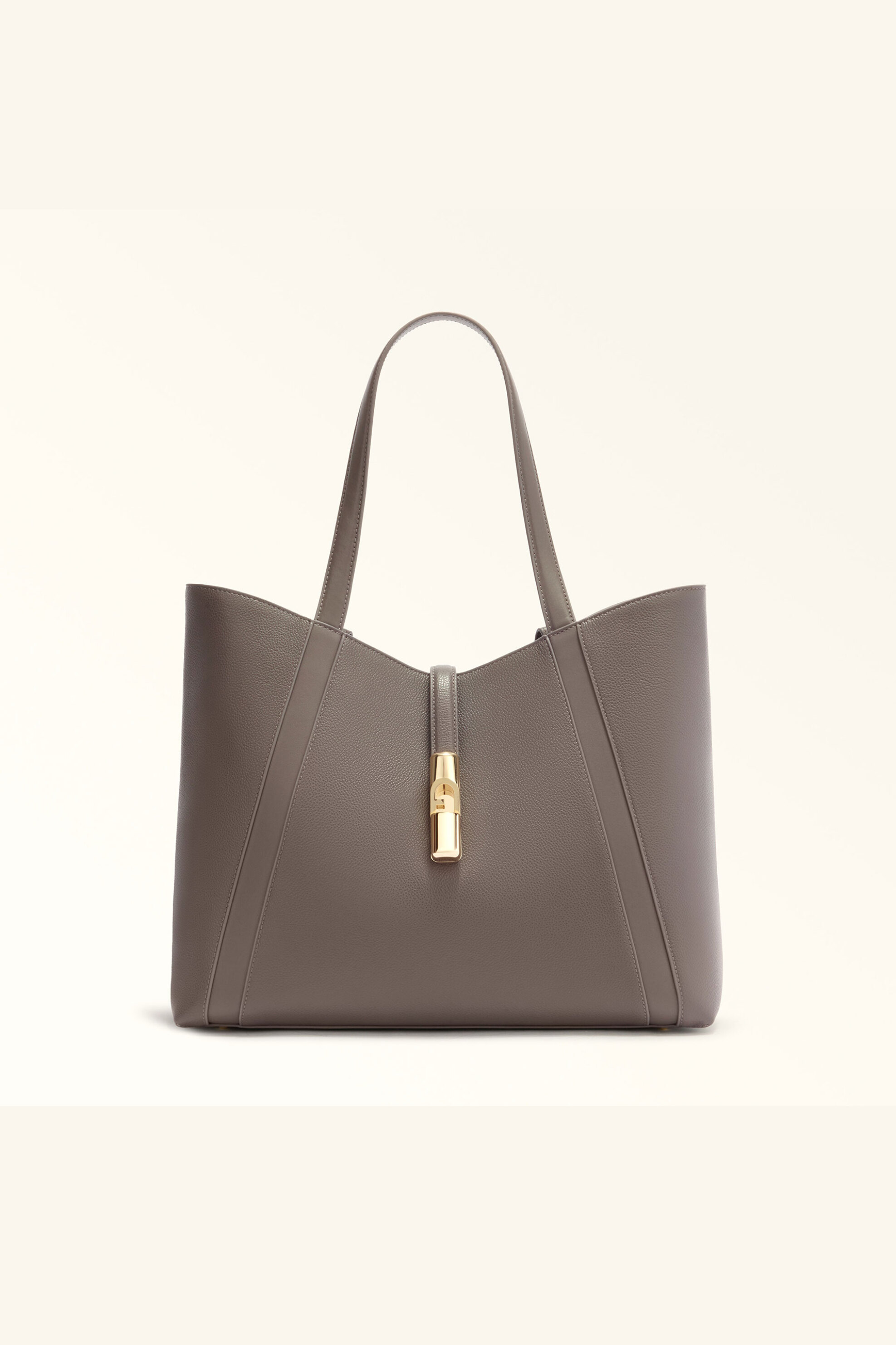 Furla γυναικεία δερμάτινη τσάντα ώμου "Goccia Tote L" - WB01788-BX3353 Γκρι