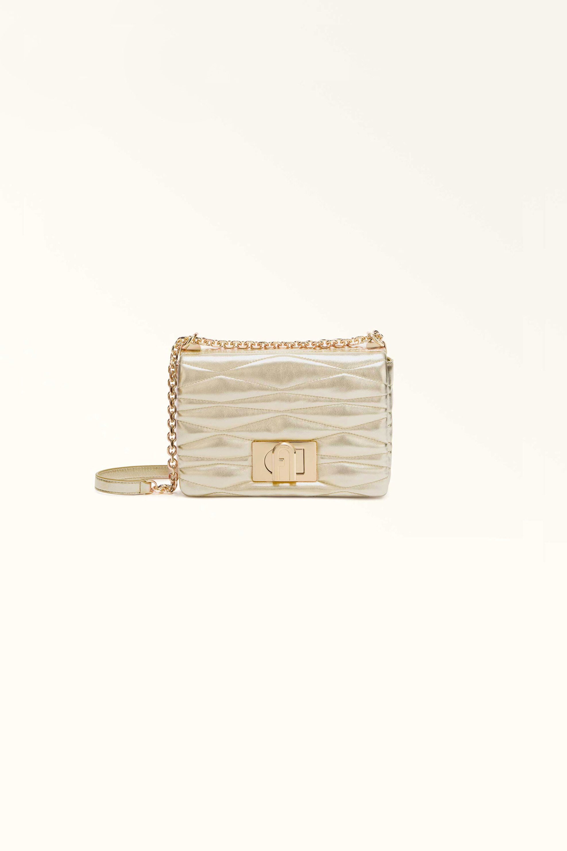 Furla γυναικεία δερμάτινη τσάντα crossbody "1927 Crossbody S" - WB01671-BX3972 Χρυσό