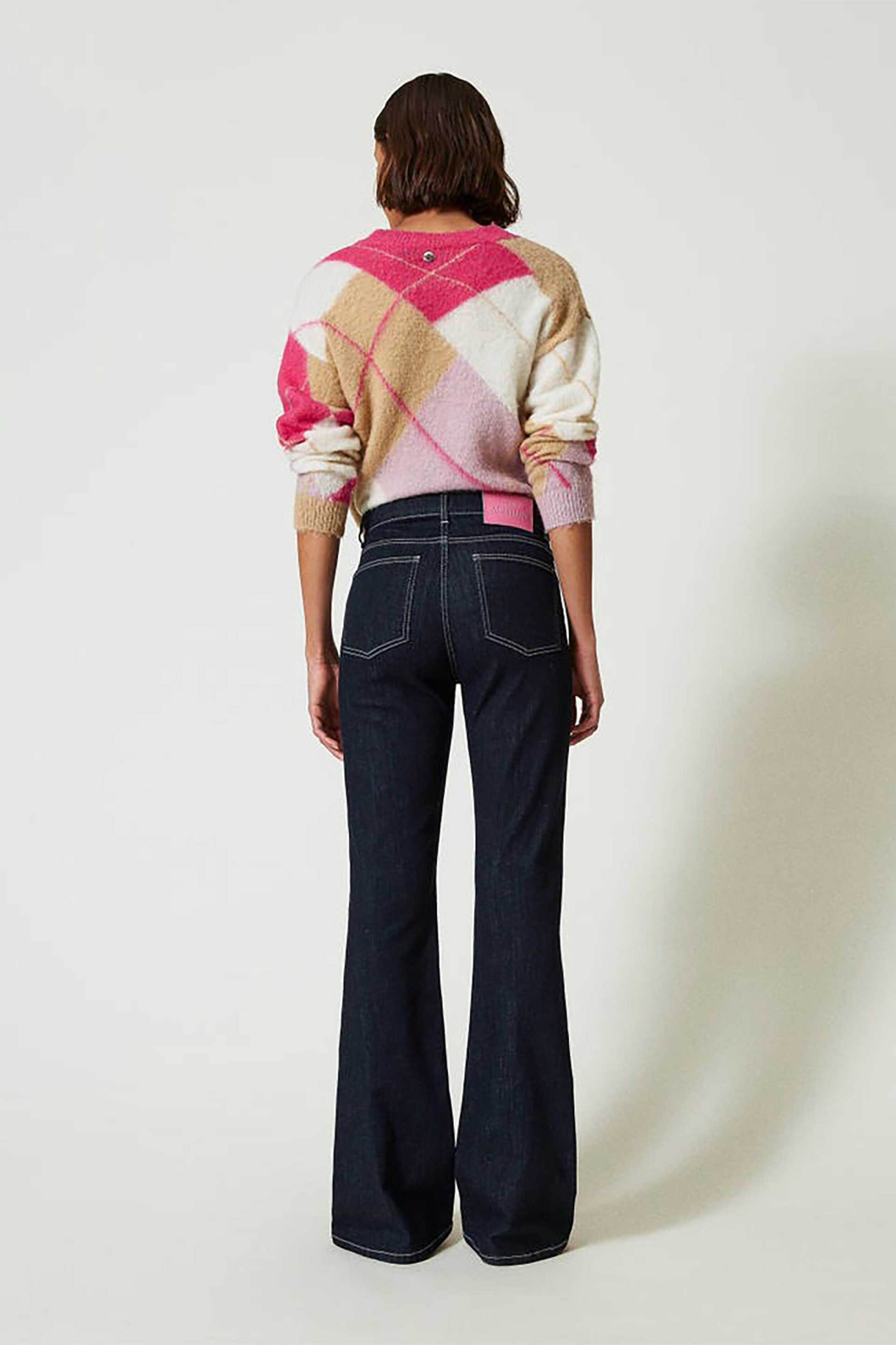 Actitude By Twinset γυναικείο τζιν παντελόνι flared - 242AP2340 Denim Blue Σκούρο φωτογραφία