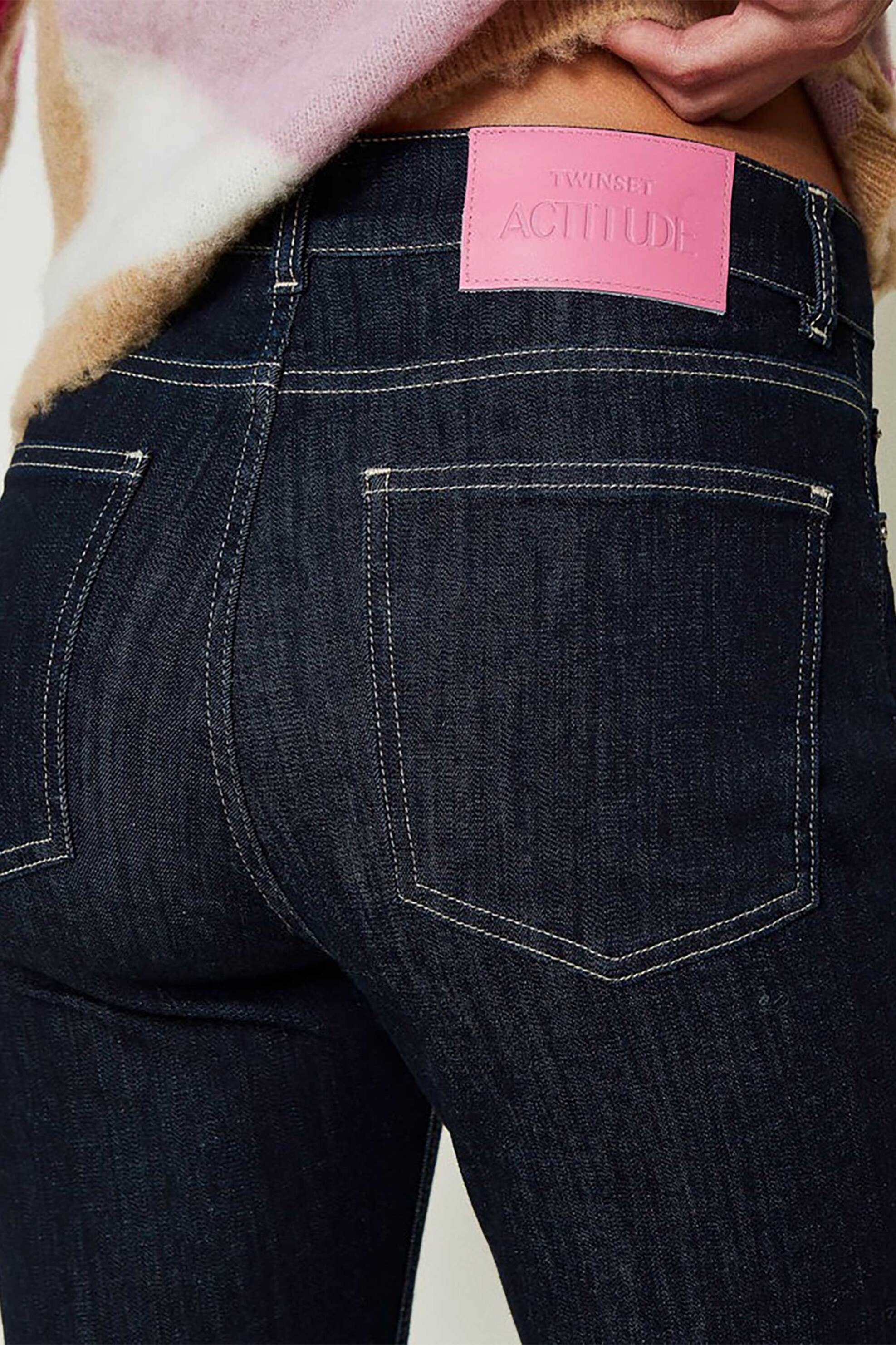 Actitude By Twinset γυναικείο τζιν παντελόνι flared - 242AP2340 Denim Blue Σκούρο φωτογραφία