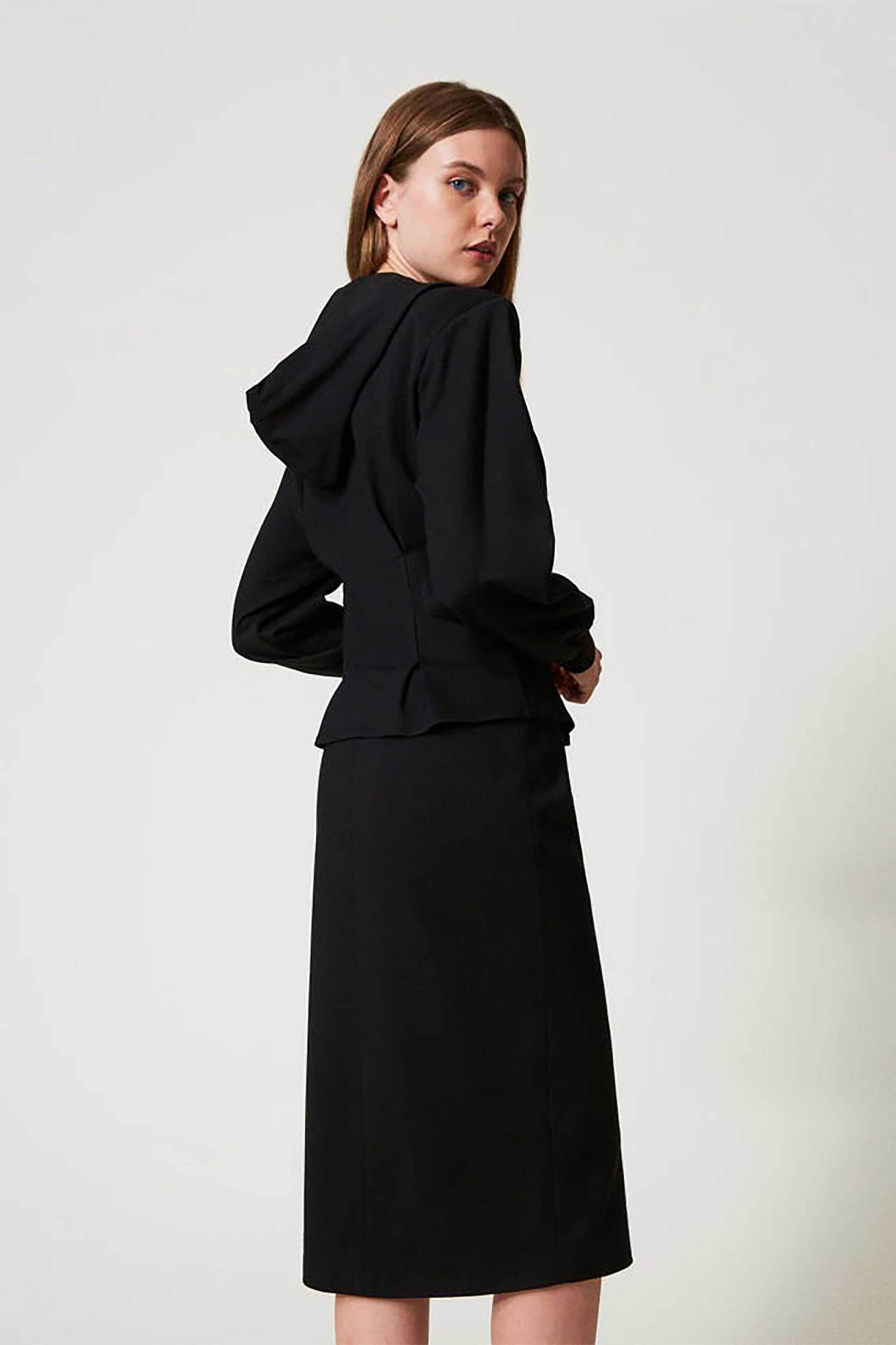 Actitude By Twinset γυναικεία φούστα pencil με κόπιτσες - 242AT2320 Μαύρο φωτογραφία