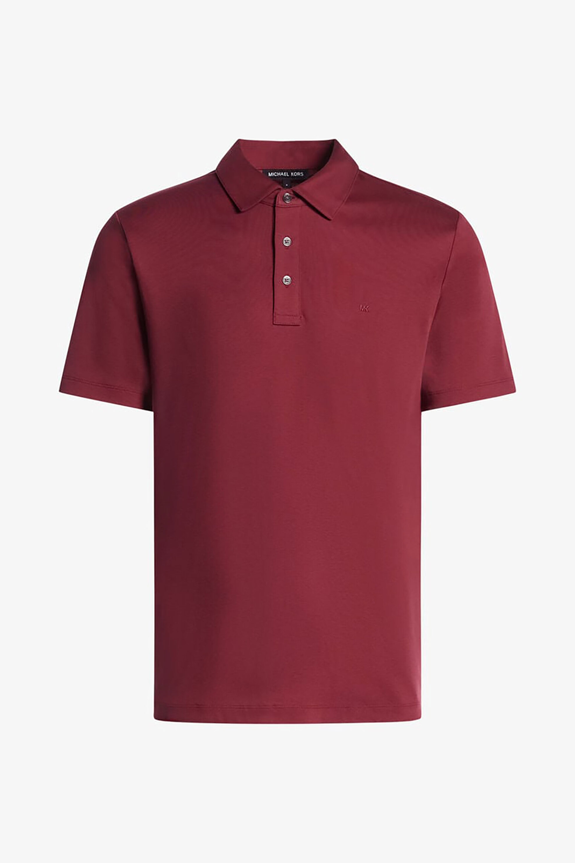 Michael Kors ανδρική μπλούζα πόλο με κεντημένο monogram Regular Fit - CS15073C93 Μπορντό