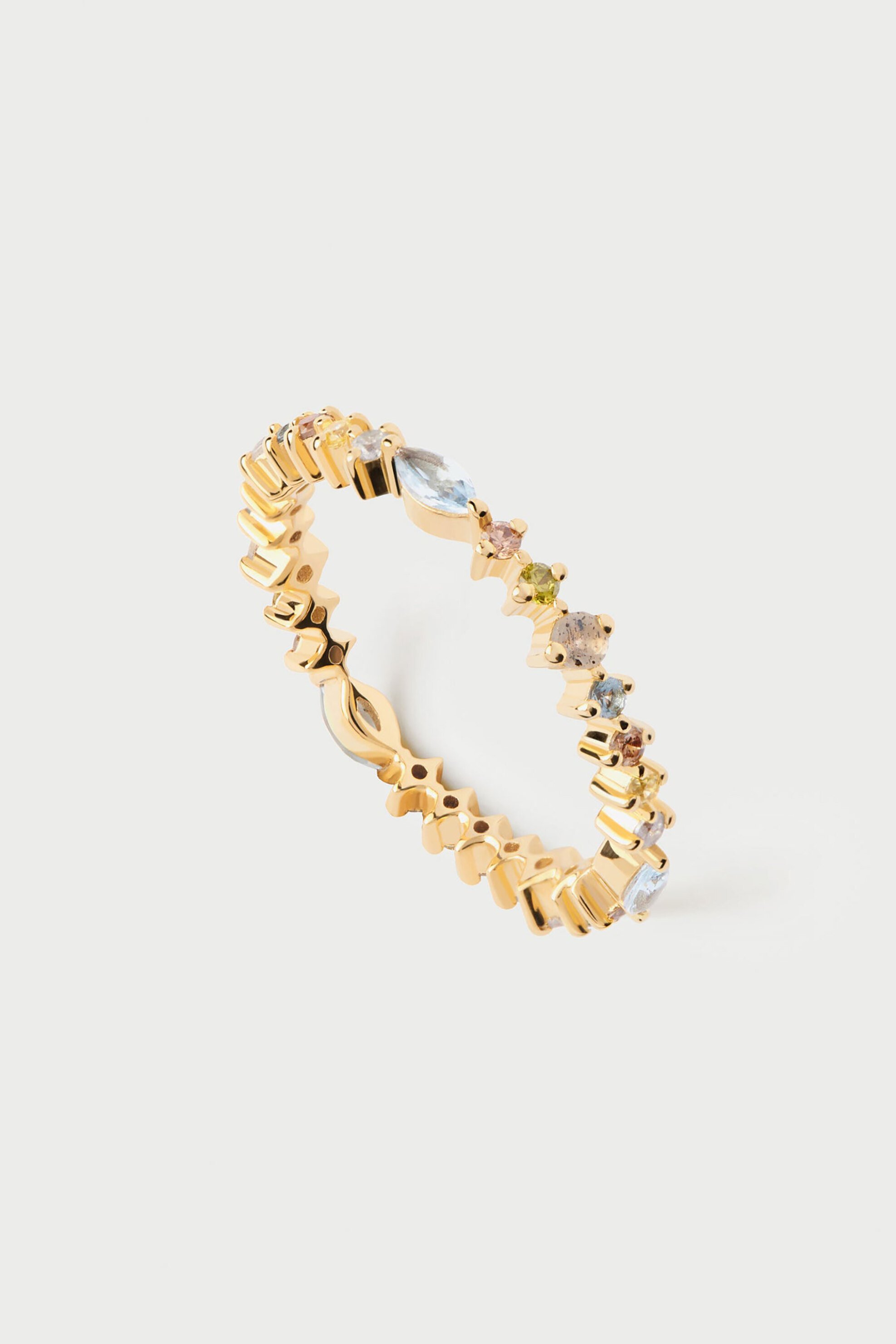 PDPAOLA PDPAOLA γυναικείο δαχτυλίδι με ζιργκόν "Lotus" 52 cm - AN01-C80-12