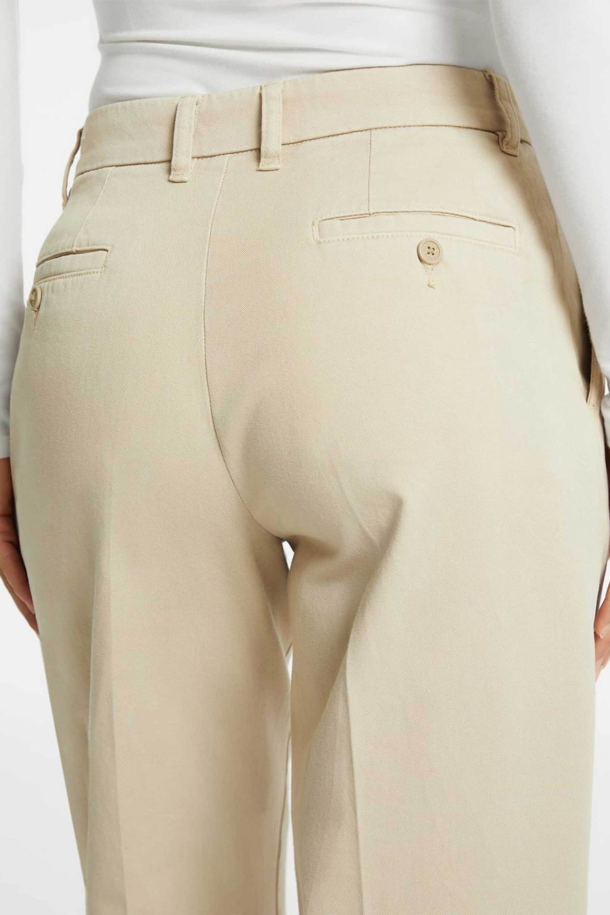 GUESS JEANS Guess γυναικείο παντελόνι chino ψηλόμεσο Regular Wide Fit - W4BB44WGCV2 Μπεζ - 4