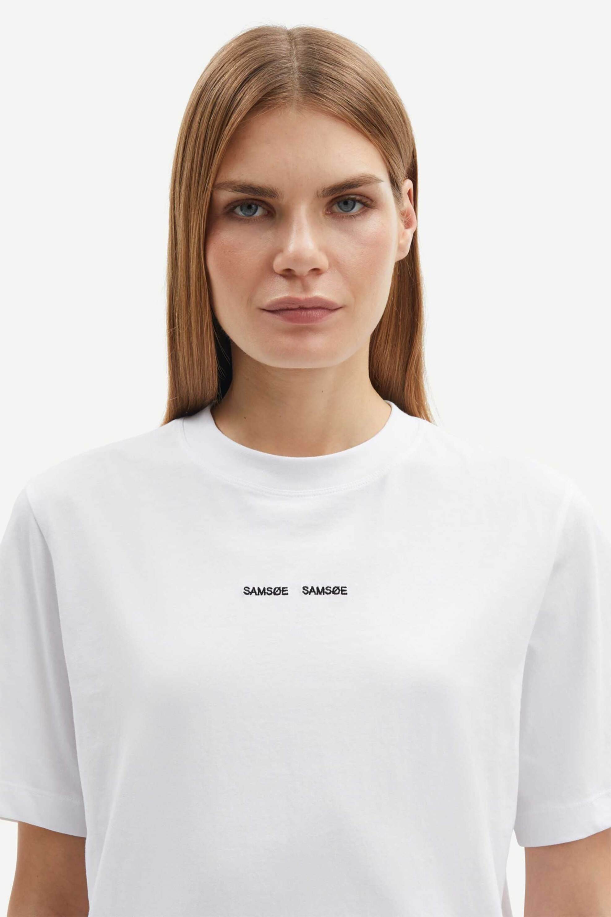 Samsøe Samsøe γυναικείο T-shirt με logo μονόχρωμο "Sadalila" - F10000011 Λευκό φωτογραφία