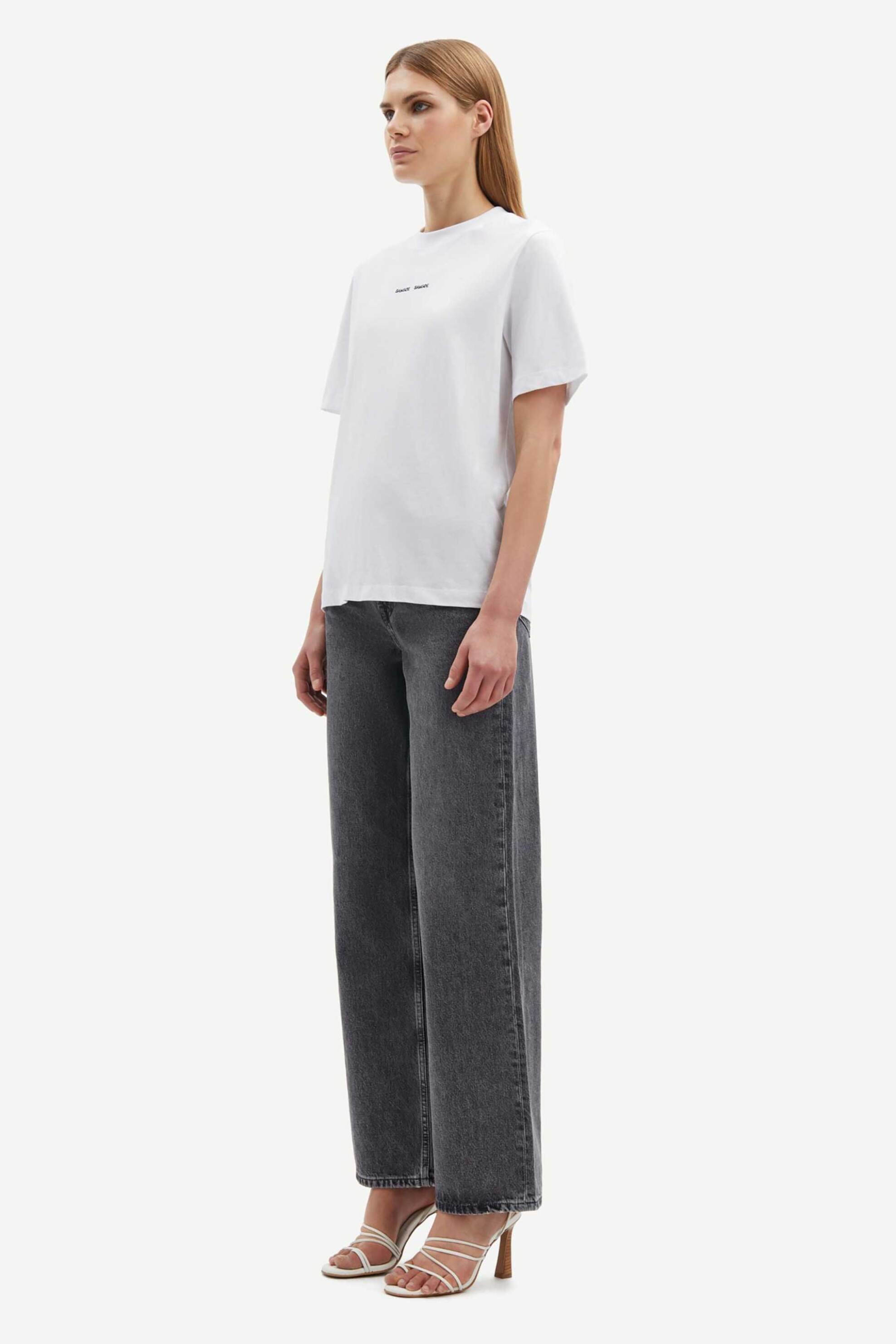 Samsøe Samsøe γυναικείο T-shirt με logo μονόχρωμο "Sadalila" - F10000011 Λευκό φωτογραφία