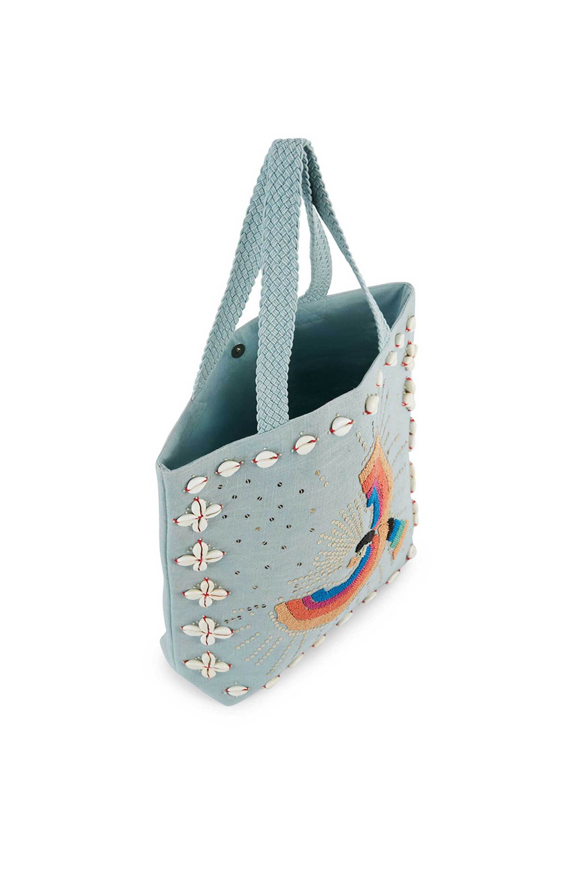 Wild Paris γυναικεία τσάντα ώμου με κέντημα "Irwin" - IRWIN/SACS/SS26 Γαλάζιο φωτογραφία