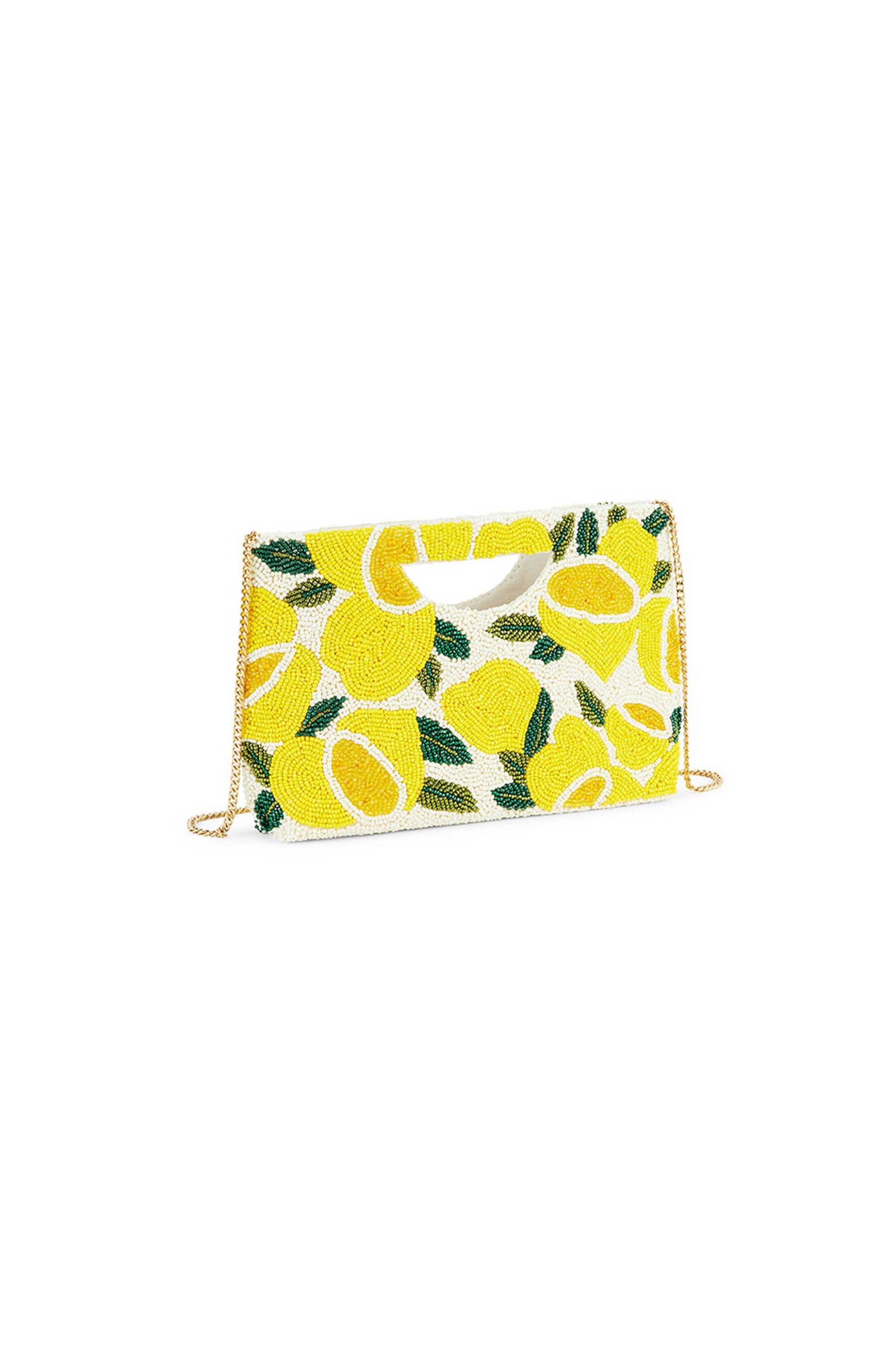Wild Paris γυναικείο clutch με κέντημα "Limona" - LIMONA/SS26 Κίτρινο φωτογραφία