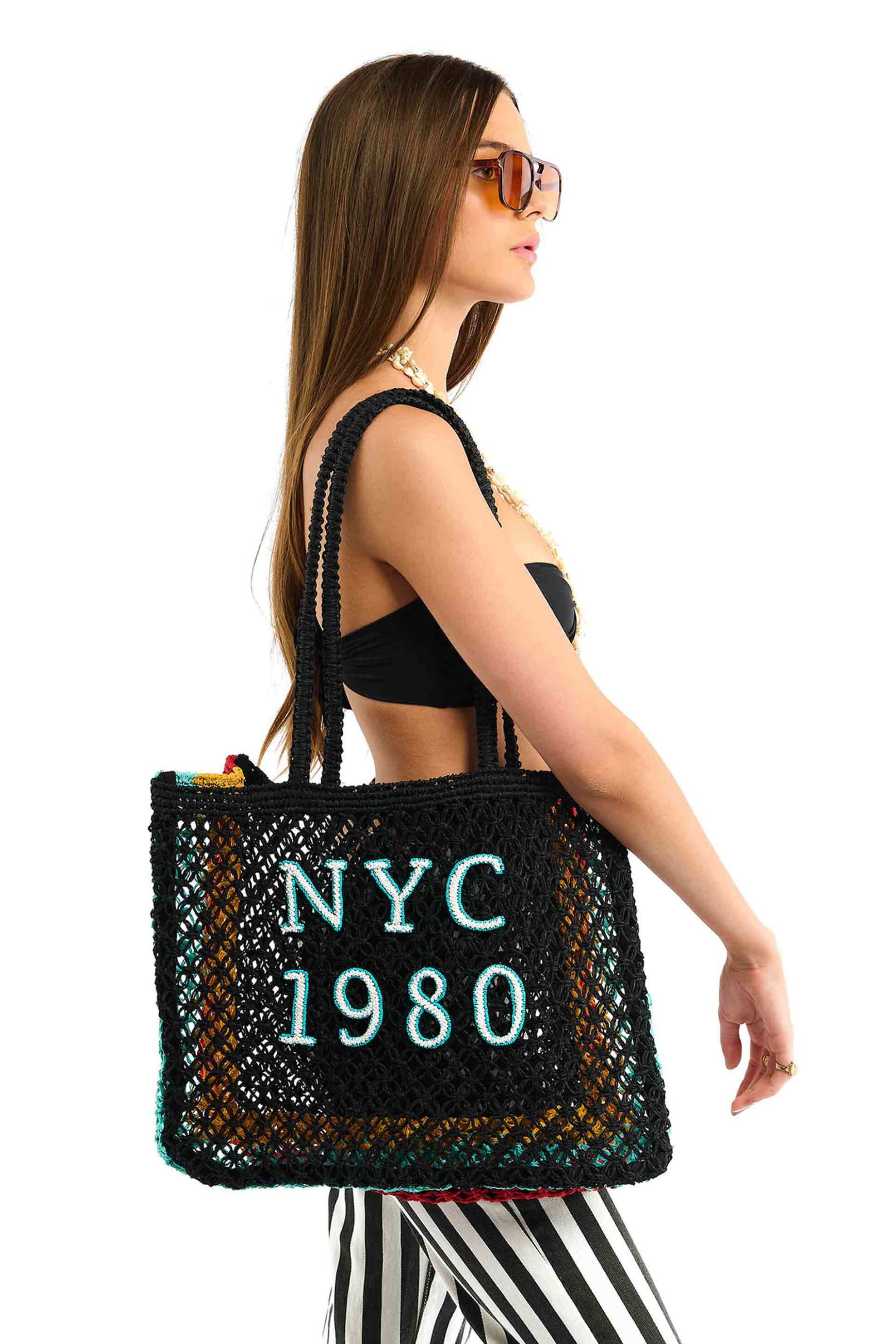 Wild Paris γυναικεία τσάντα ώμου με κέντημα "Ulyss" - ULYSS/SACS/SS26 Μαύρο φωτογραφία