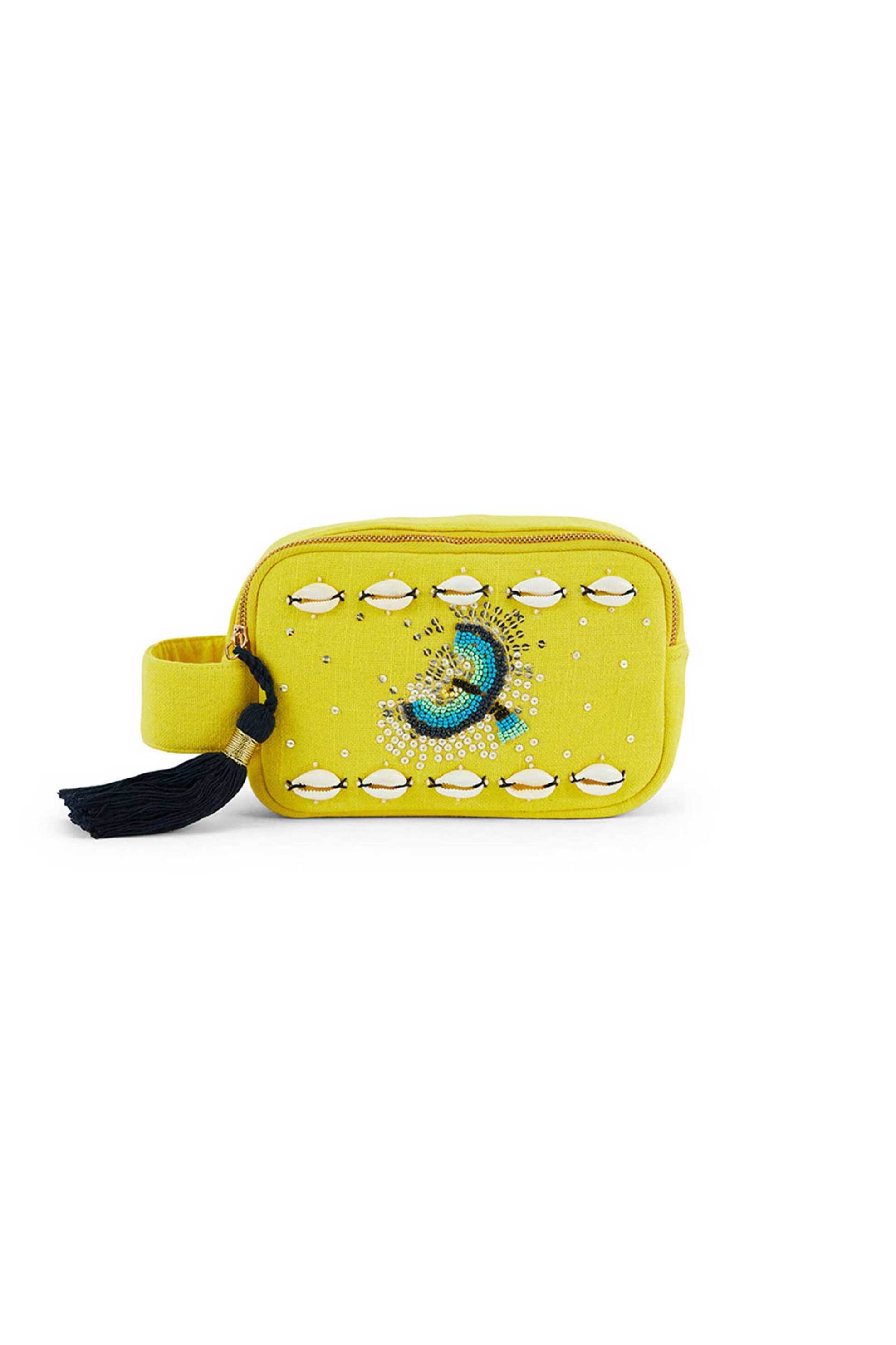 Wild Paris γυναικείο clutch με κέντημα "Ysia" - YSIA/SS26 Κίτρινο