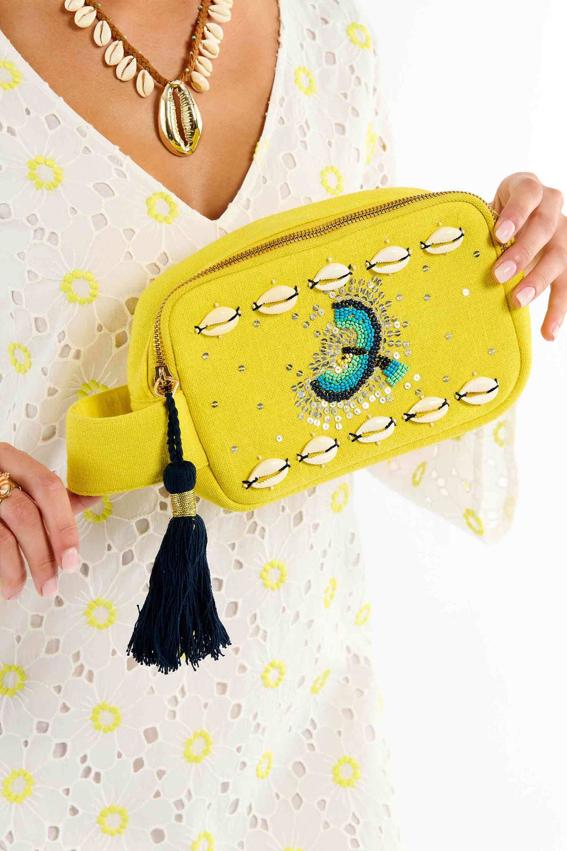 Wild Paris γυναικείο clutch με κέντημα "Ysia" - YSIA/SS26 Κίτρινο φωτογραφία