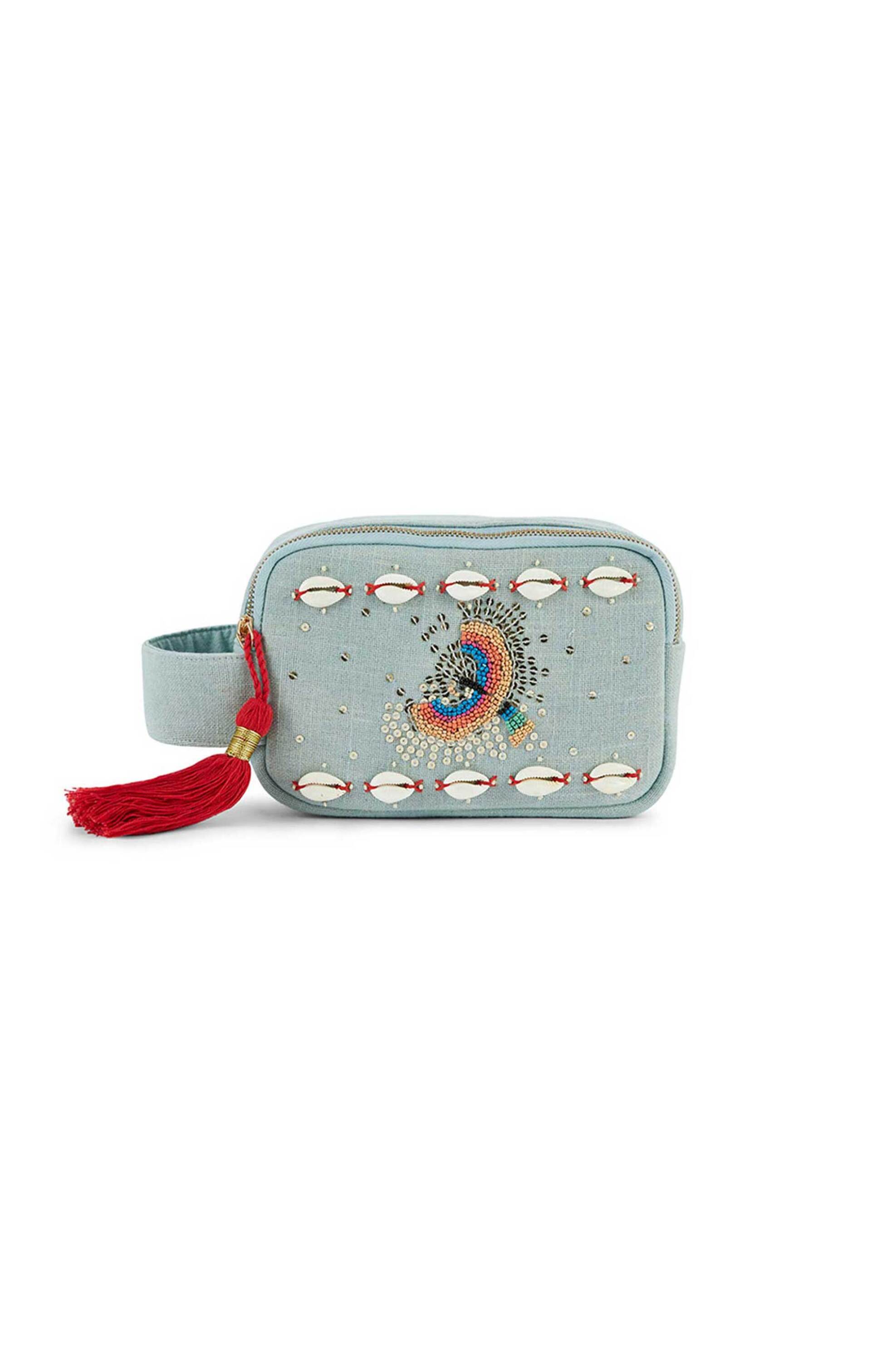 Wild Paris γυναικείο clutch με κέντημα "Ysia" - YSIA/SS26 Γαλάζιο