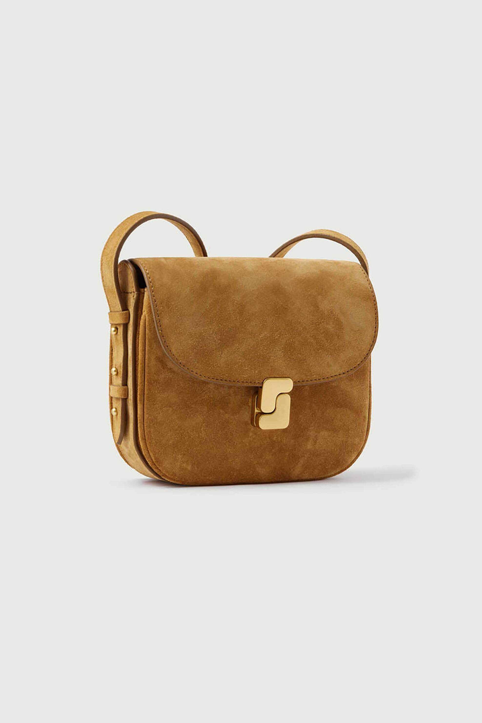 Soeur γυναικεία suede τσάντα ώμου/crossbody "Bellissima Mini" - SEM1638BELLIMIN Καμηλό φωτογραφία