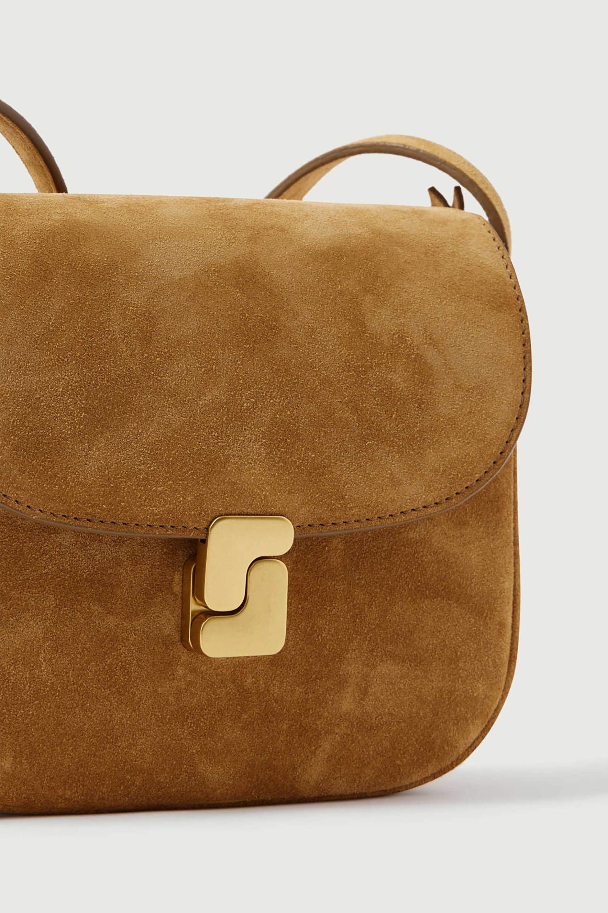 SOEUR Soeur γυναικεία suede τσάντα ώμου/crossbody "Bellissima Mini" - SEM1638BELLIMIN Καμηλό - 3
