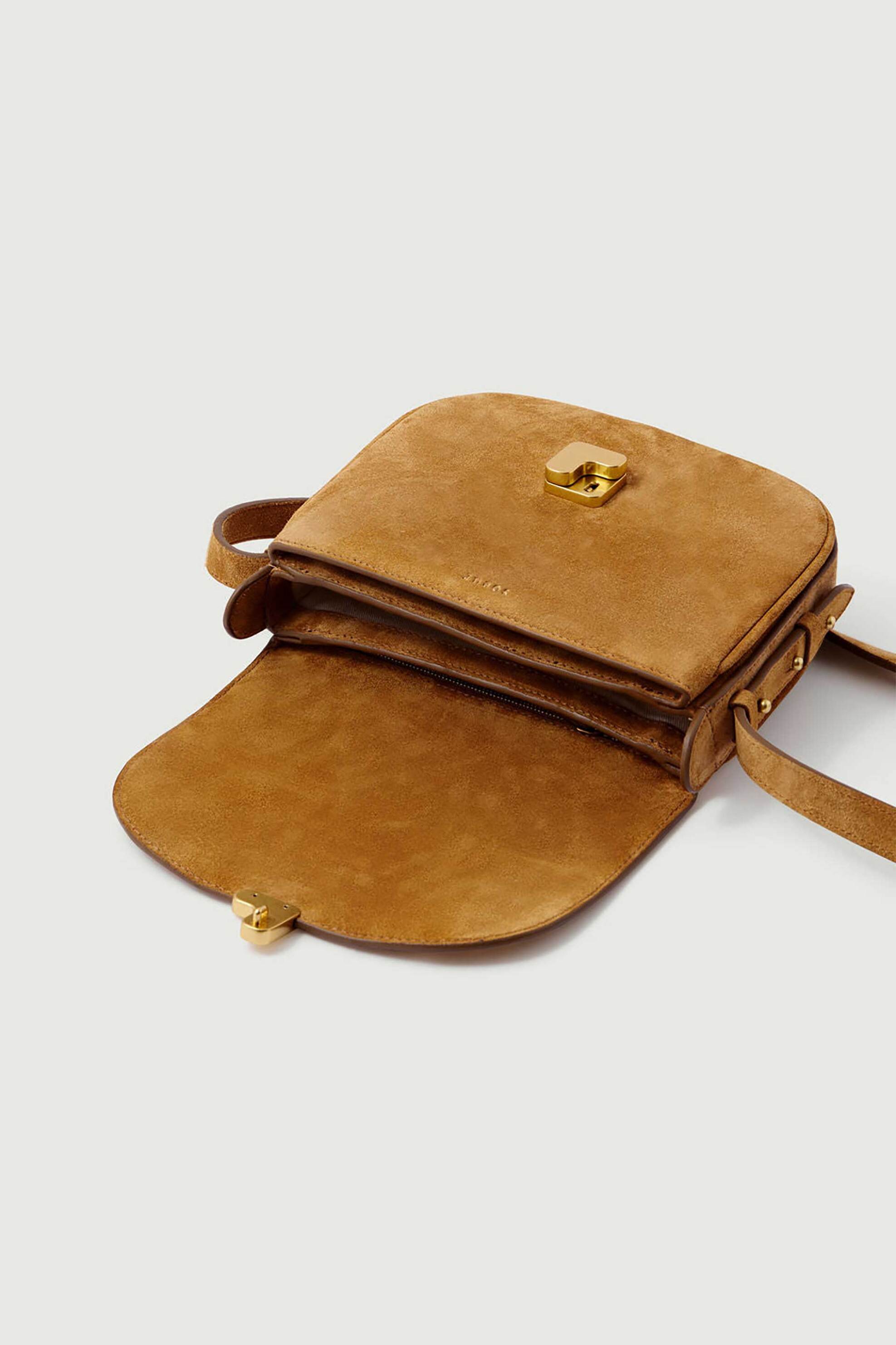 SOEUR Soeur γυναικεία suede τσάντα ώμου/crossbody "Bellissima Mini" - SEM1638BELLIMIN Καμηλό - 4