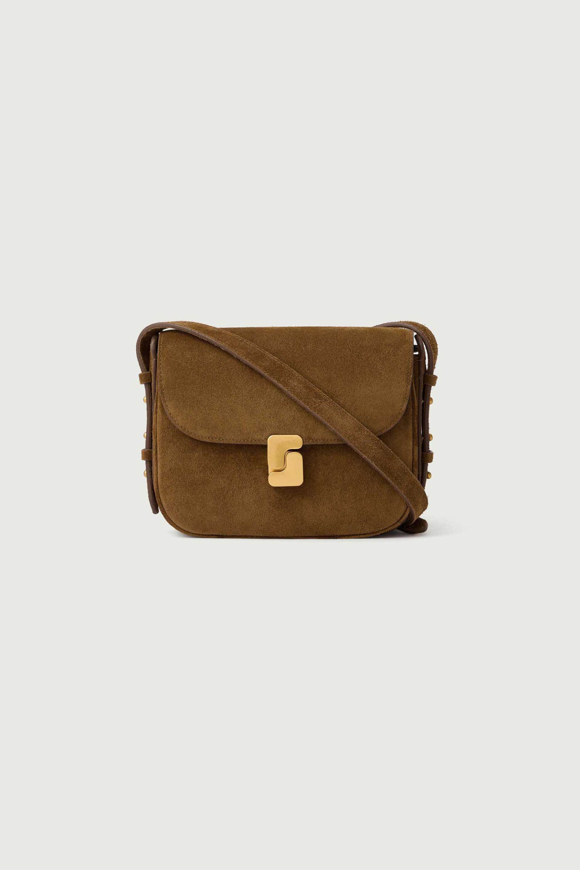 Soeur γυναικεία suede τσάντα ώμου/crossbody 