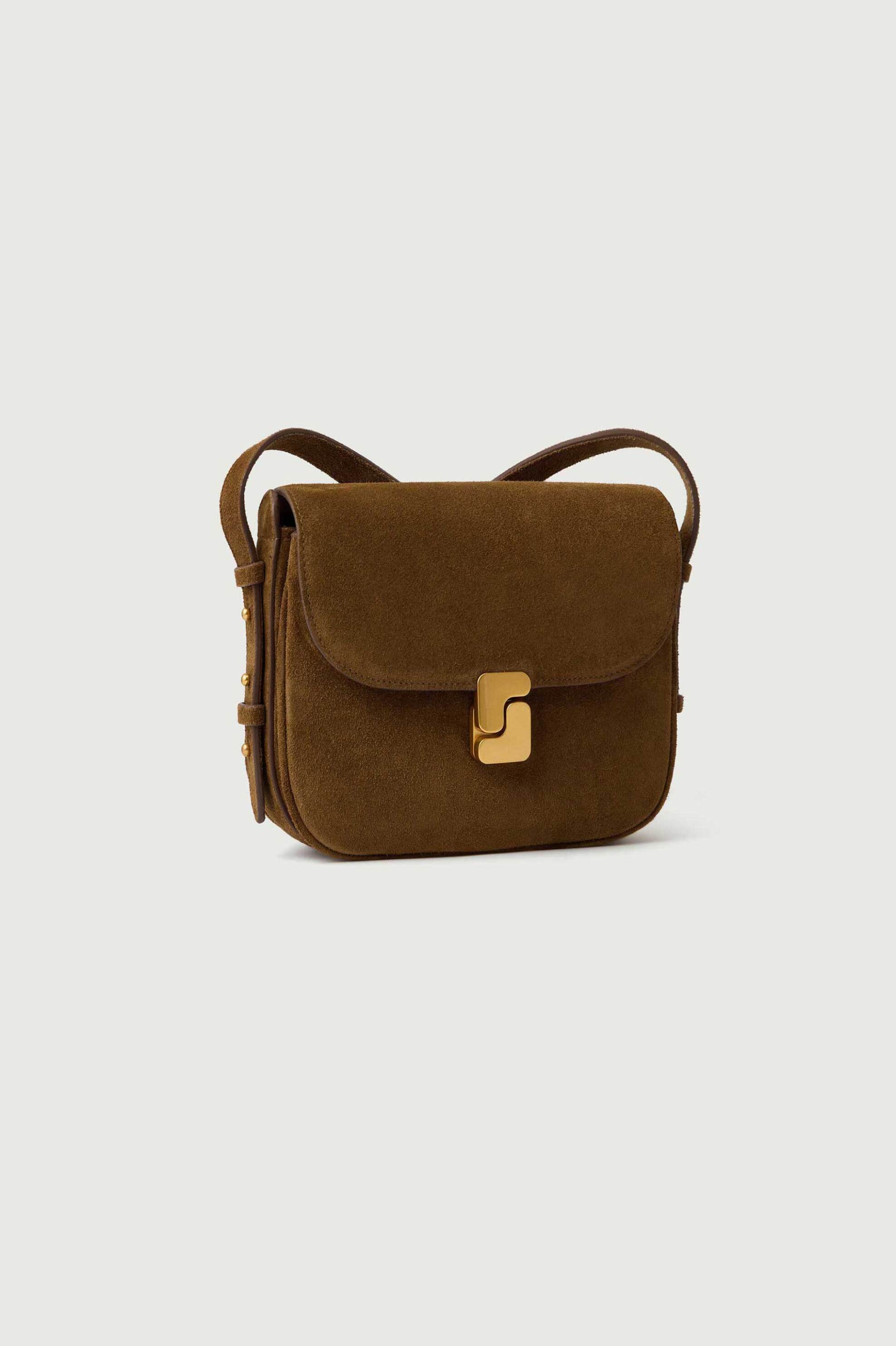 Soeur γυναικεία suede τσάντα ώμου/crossbody 