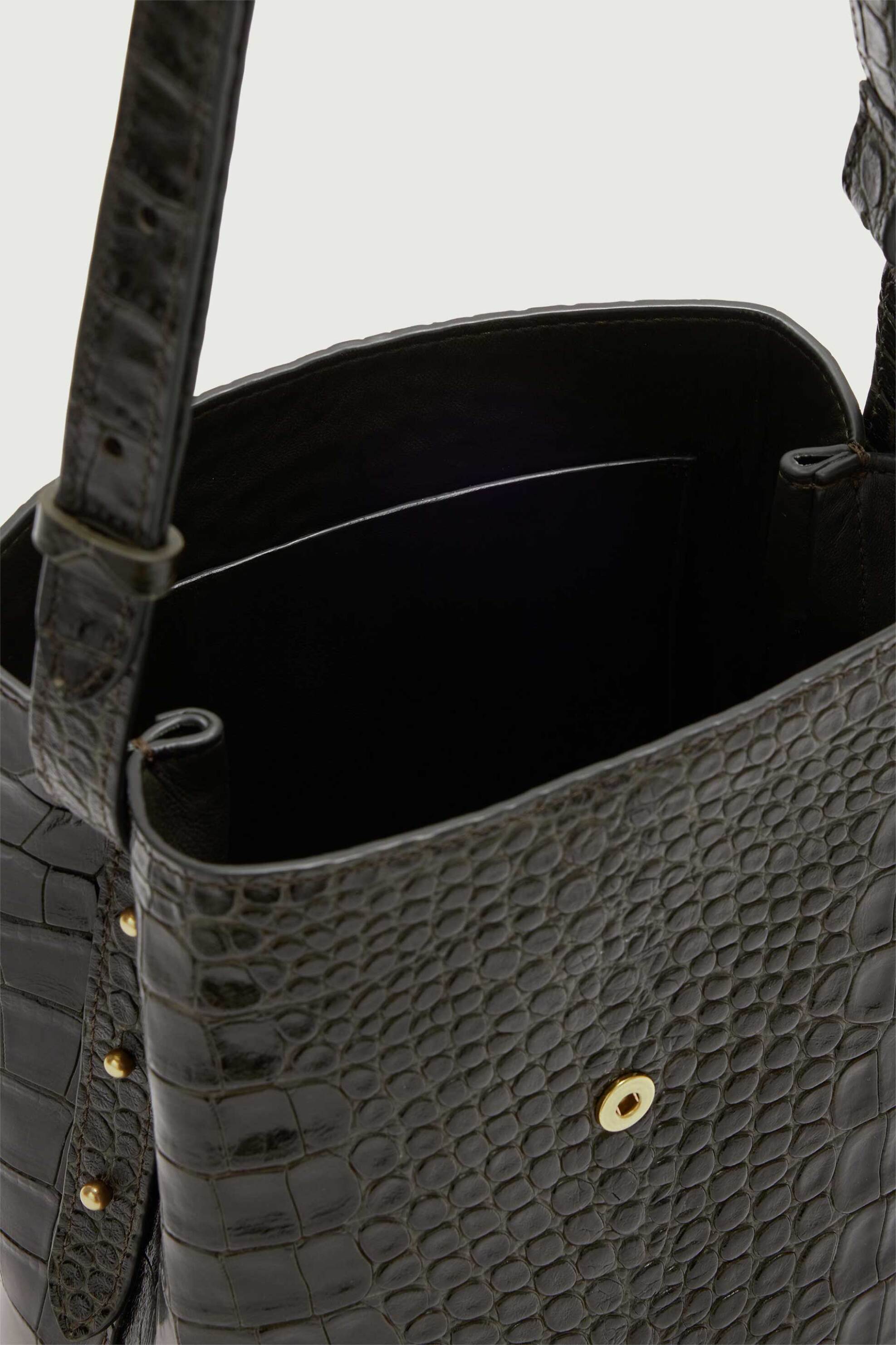 SOEUR Soeur γυναικεία δερμάτινη τσάντα ώμου croco "Bello Mini" - SEM1336BELLOMIN Κυπαρισσί - 4
