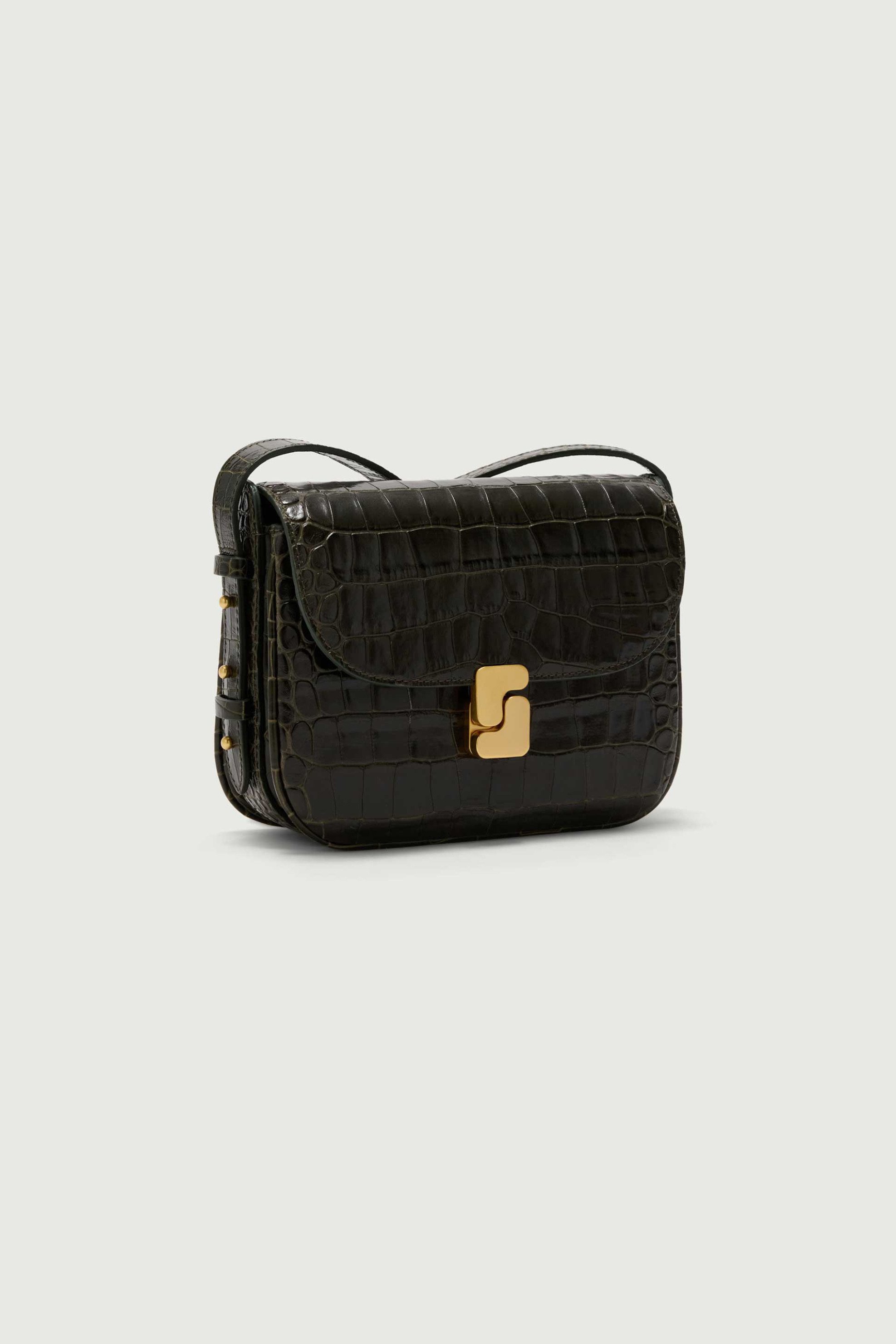 Soeur γυναικεία δερμάτινη τσάντα ώμου/crossbody croco 
