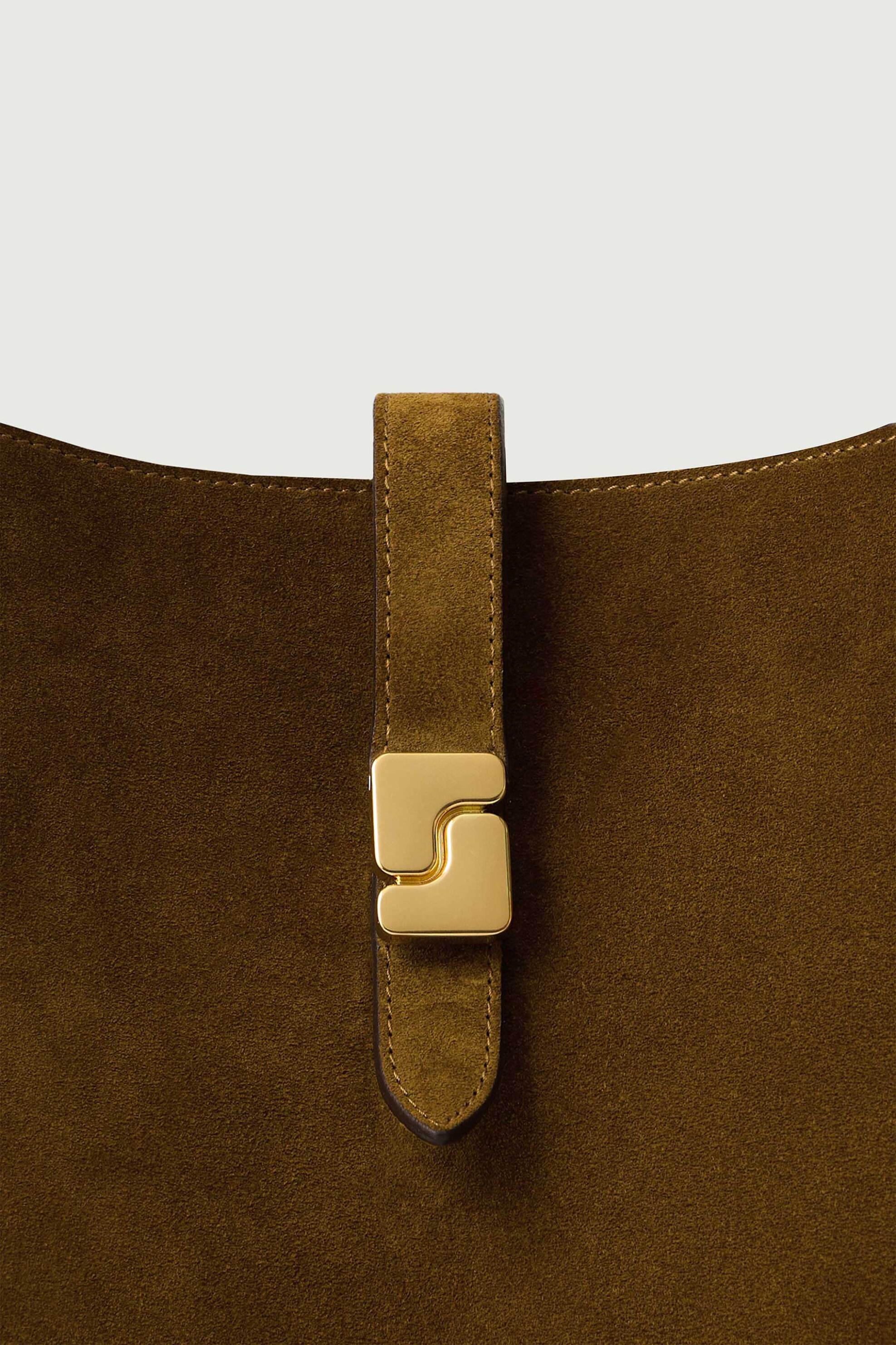 SOEUR Soeur γυναικεία δερμάτινη τσάντα ώμου suede "Bello" - SEM1596BELLO Λαδί - 3