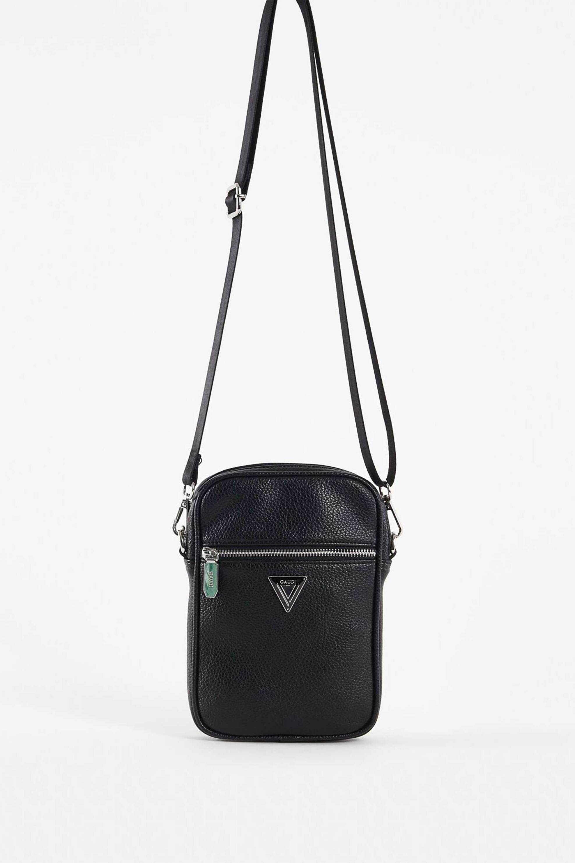GAUDÍ Gaudi ανδρική τσάντα crossbody μονόχρωμη - V5AE-11915 Μαύρο