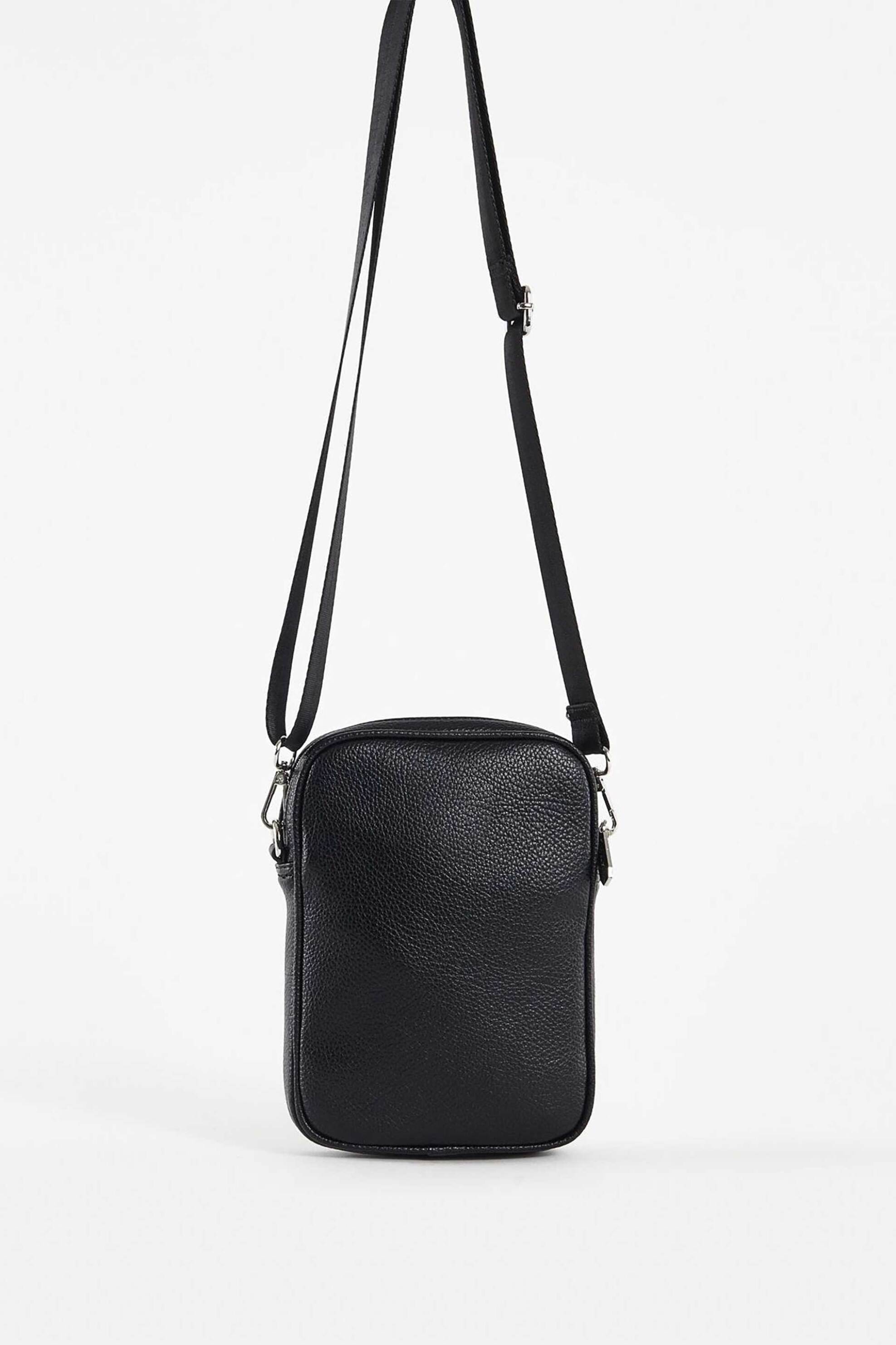 Gaudi ανδρική τσάντα crossbody μονόχρωμη - V5AE-11915 Μαύρο φωτογραφία