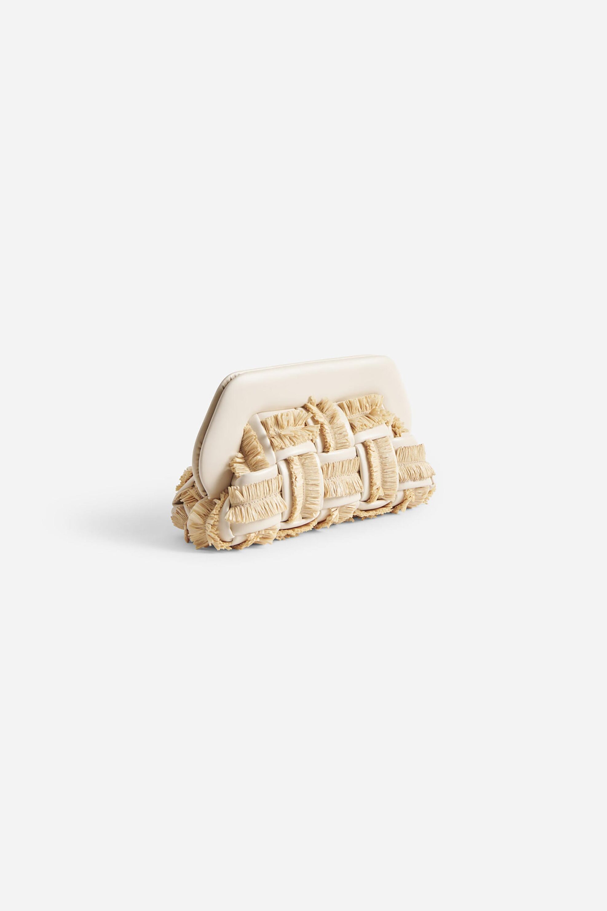 Themoirè γυναικείο τσαντάκι clutch vegan με πλεκτό σχέδιο 