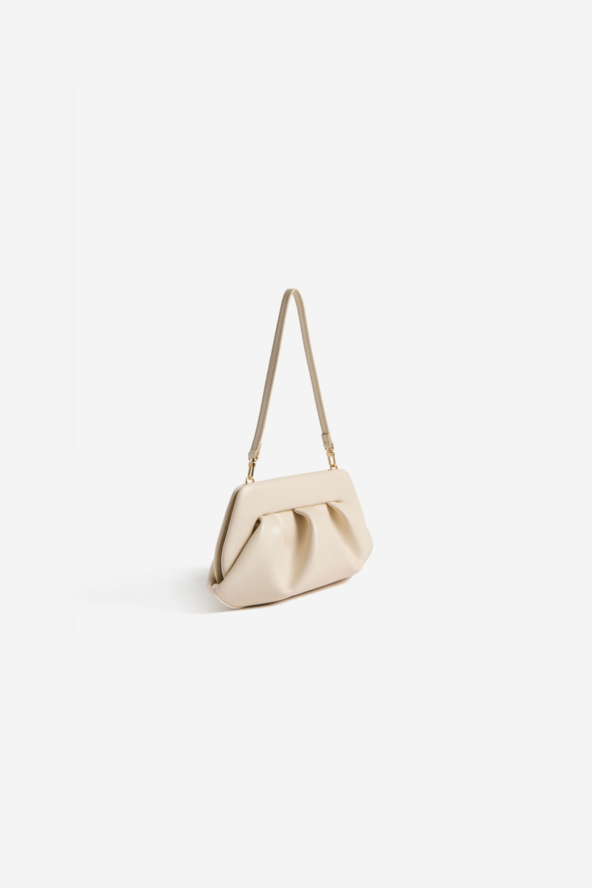 THEMOIRè Themoirè γυναικείο τσαντάκι clutch vegan satin "Bios Baguette Vegan" - NS1WTMBB0 Εκρού - 2