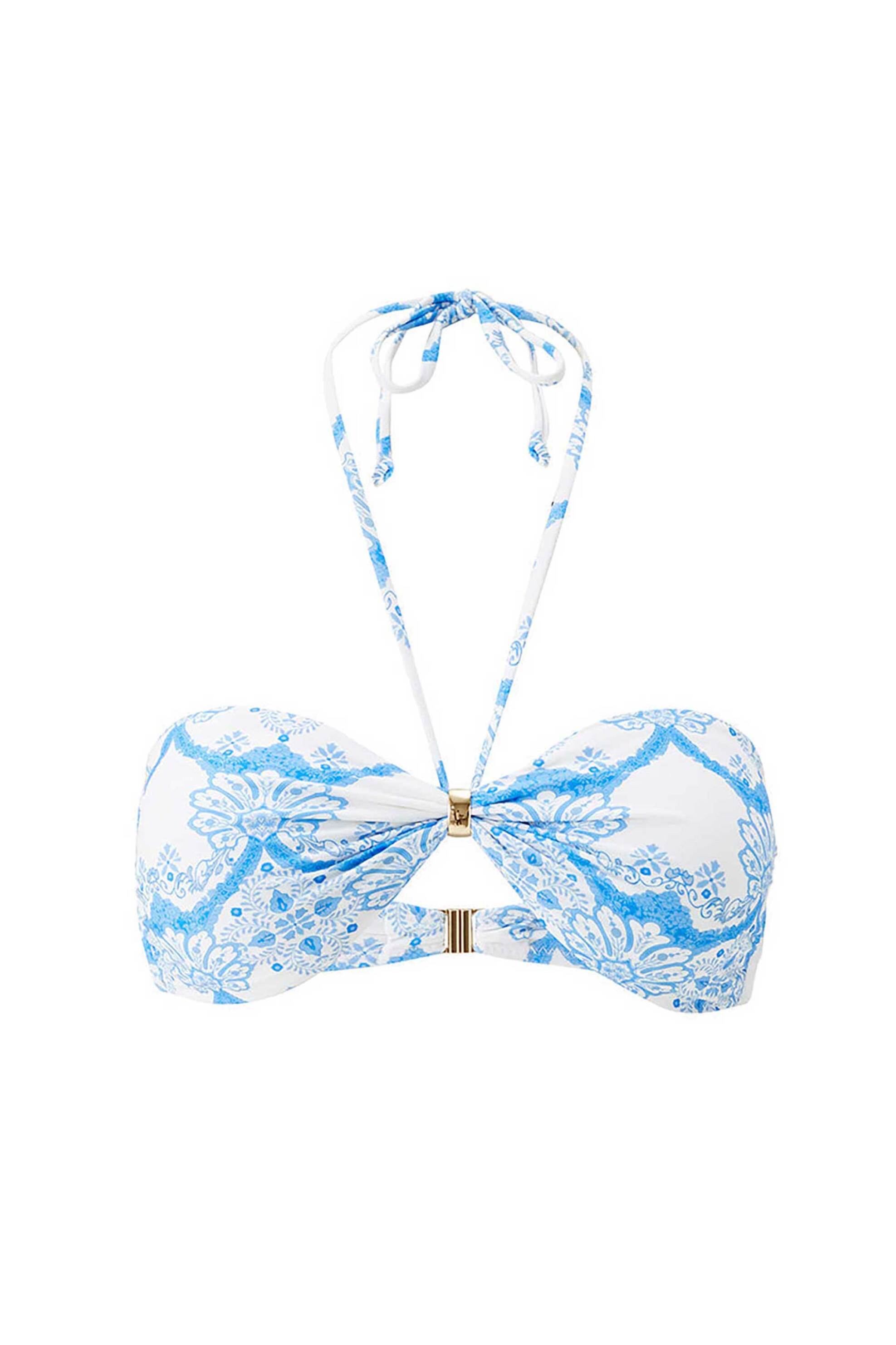 Melissa Odabash γυναικείο μαγιό μπικίνι τοπ με all-over print "Liguria Florian" - LIGURIA TOP CR-FLRN Γαλάζιο φωτογραφία
