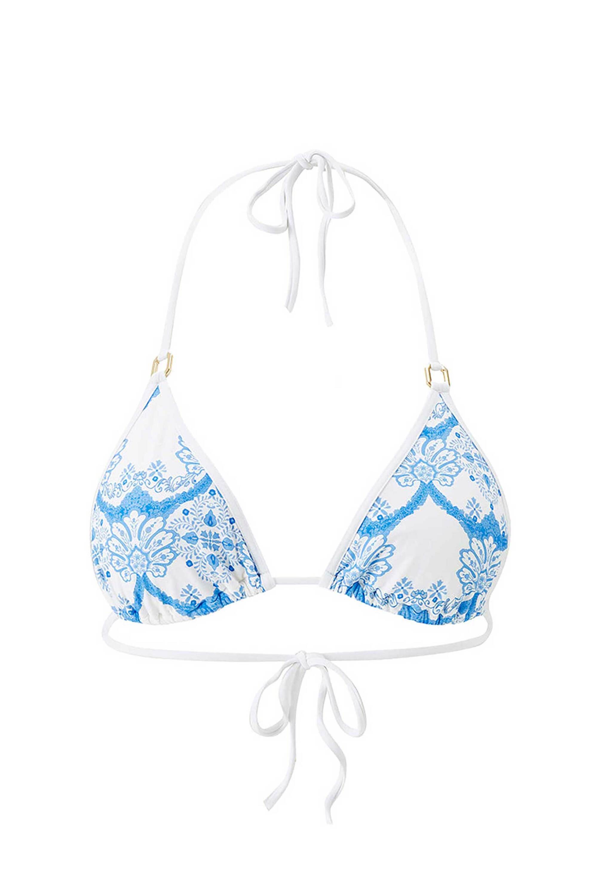 Melissa Odabash γυναικείο μαγιό μπικίνι τοπ με all-over print "Malta Florian" - MALTA TOP CR-FLRN Γαλάζιο