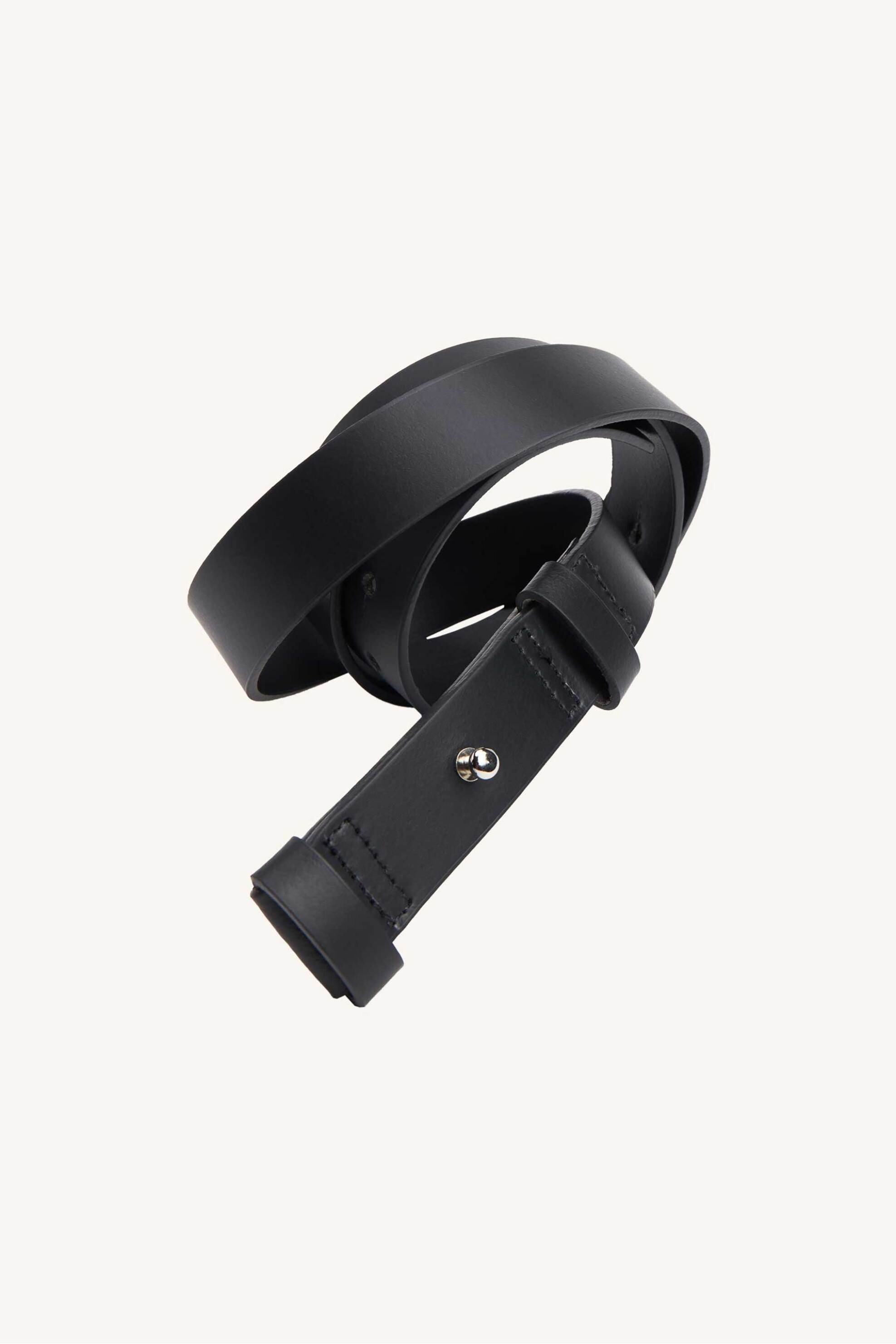 AOS AOS ανδρική δερμάτινη ζώνη "Wide" - 0.U.BEL09002.BLK.L Μαύρο