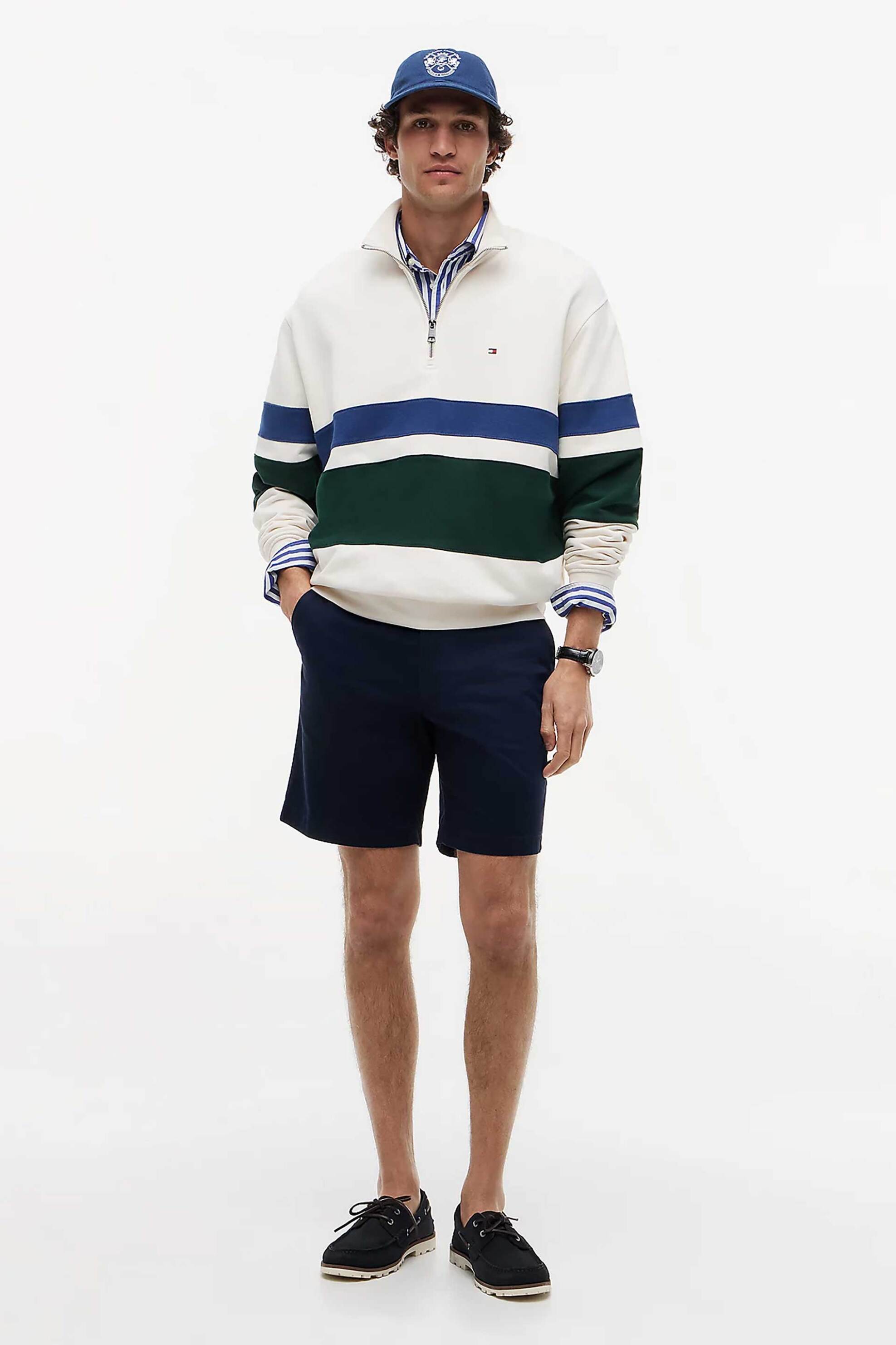 Tommy Hilfiger ανδρική βερμούδα chino Regular Fit - MW0MW42352 Σκούρο Μπλε