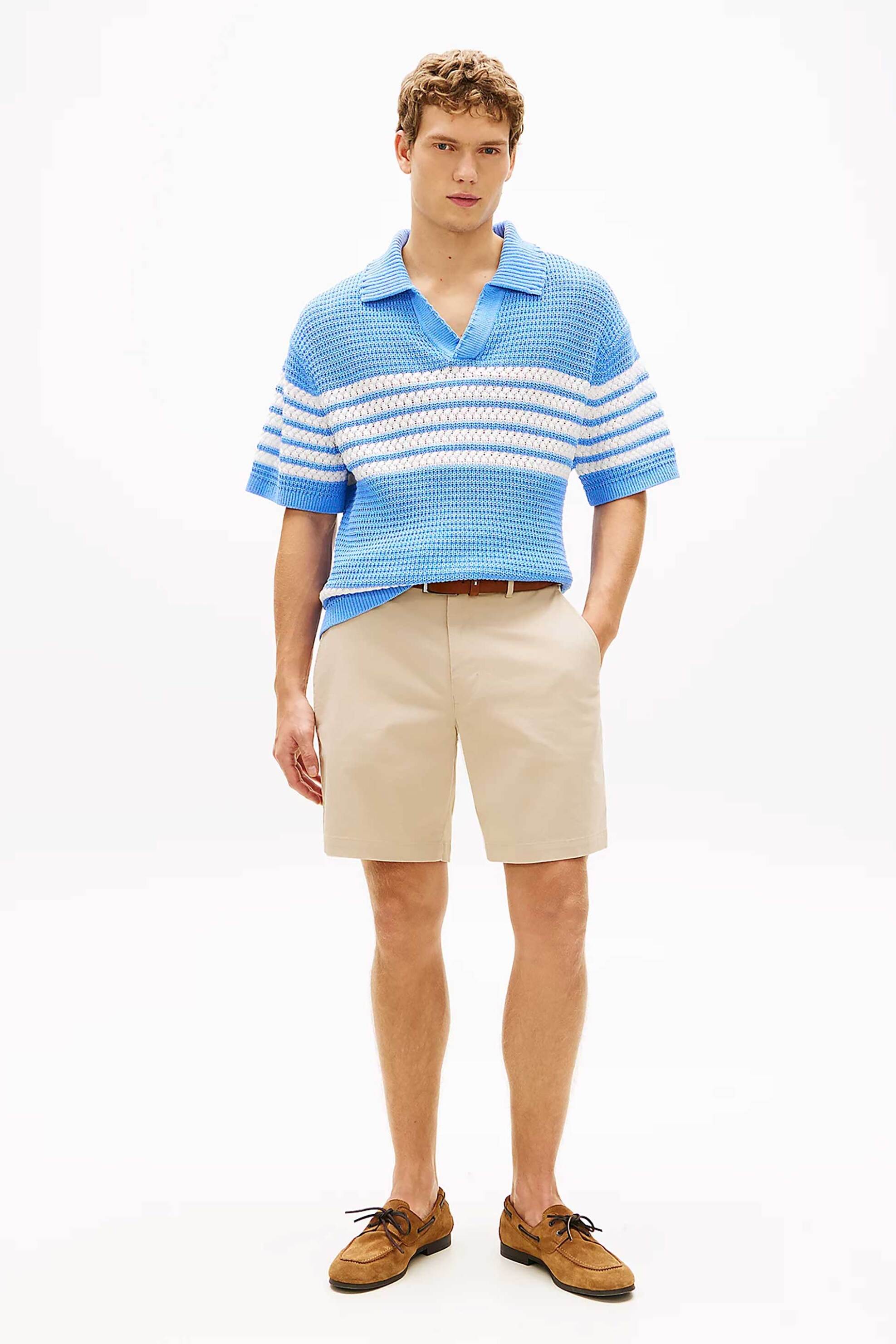 Tommy Hilfiger ανδρική βερμούδα chino Regular Fit - MW0MW42352 Μπεζ