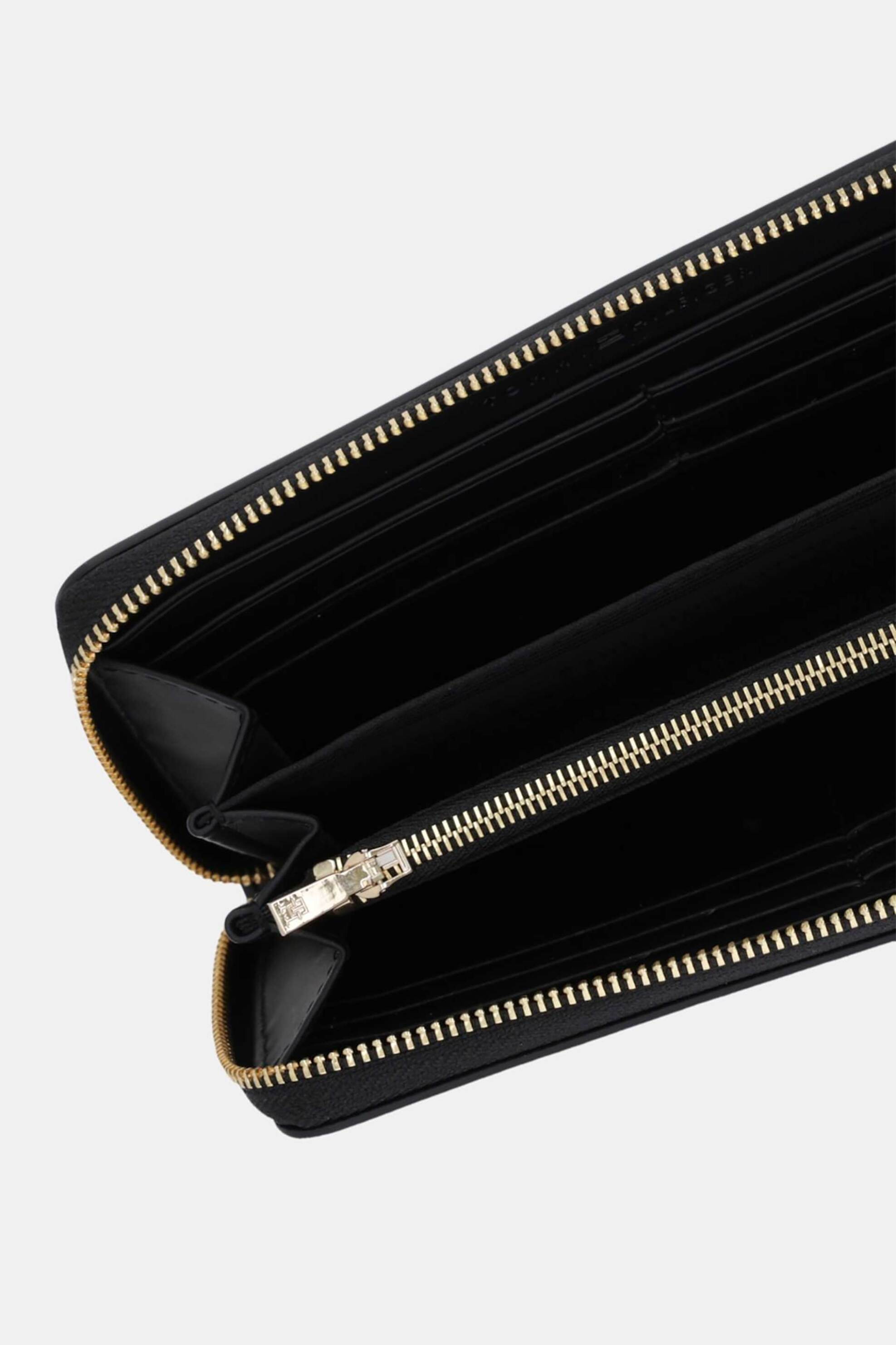 Tommy Hilfiger Γυναικείο Πορτοφόλι με Λογότυπο - Aw0Aw18125 Μαύρο