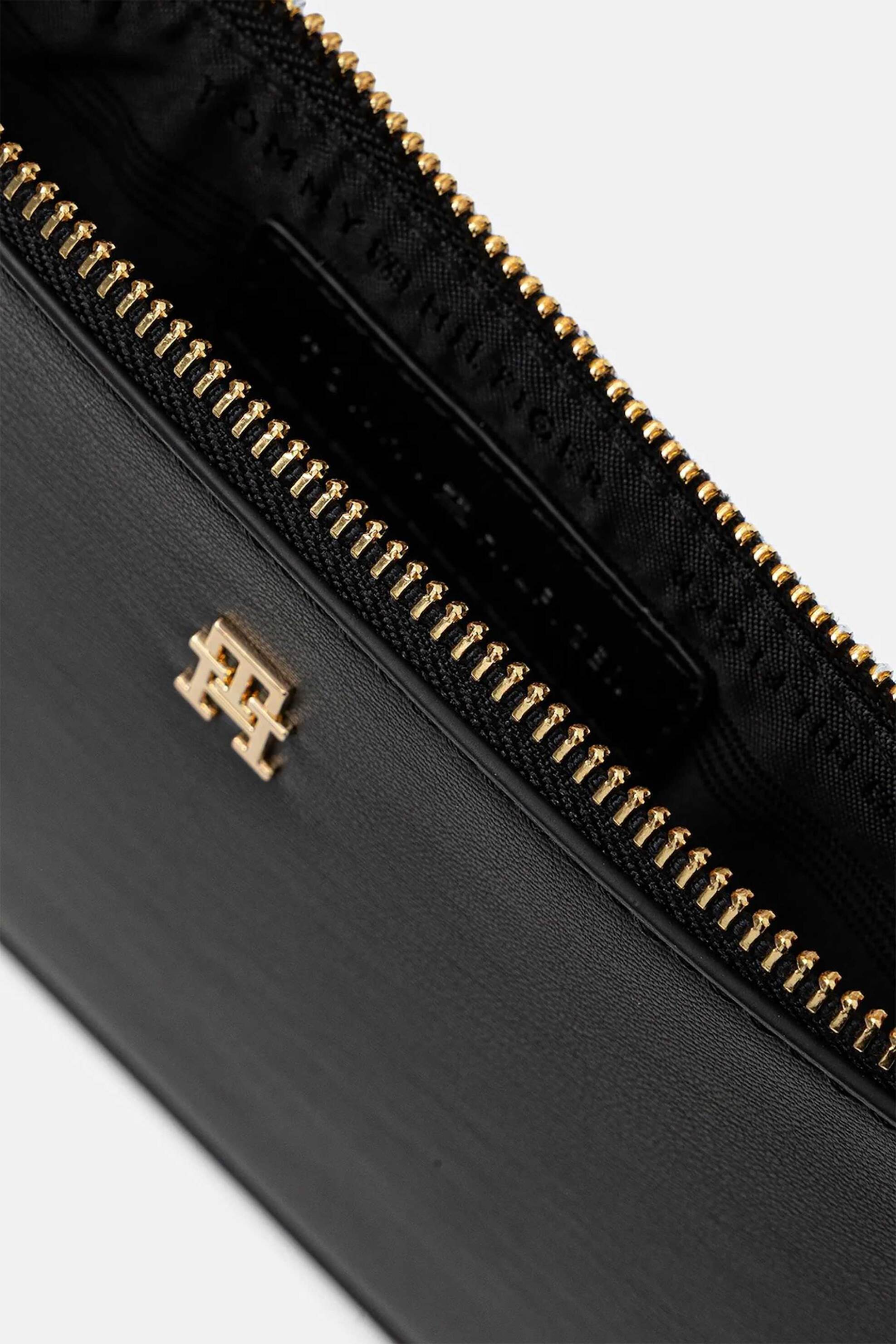 Tommy Hilfiger Γυναικείο Τσαντάκι Ώμου με Αλυσίδα - Aw0Aw18298 Μαύρο