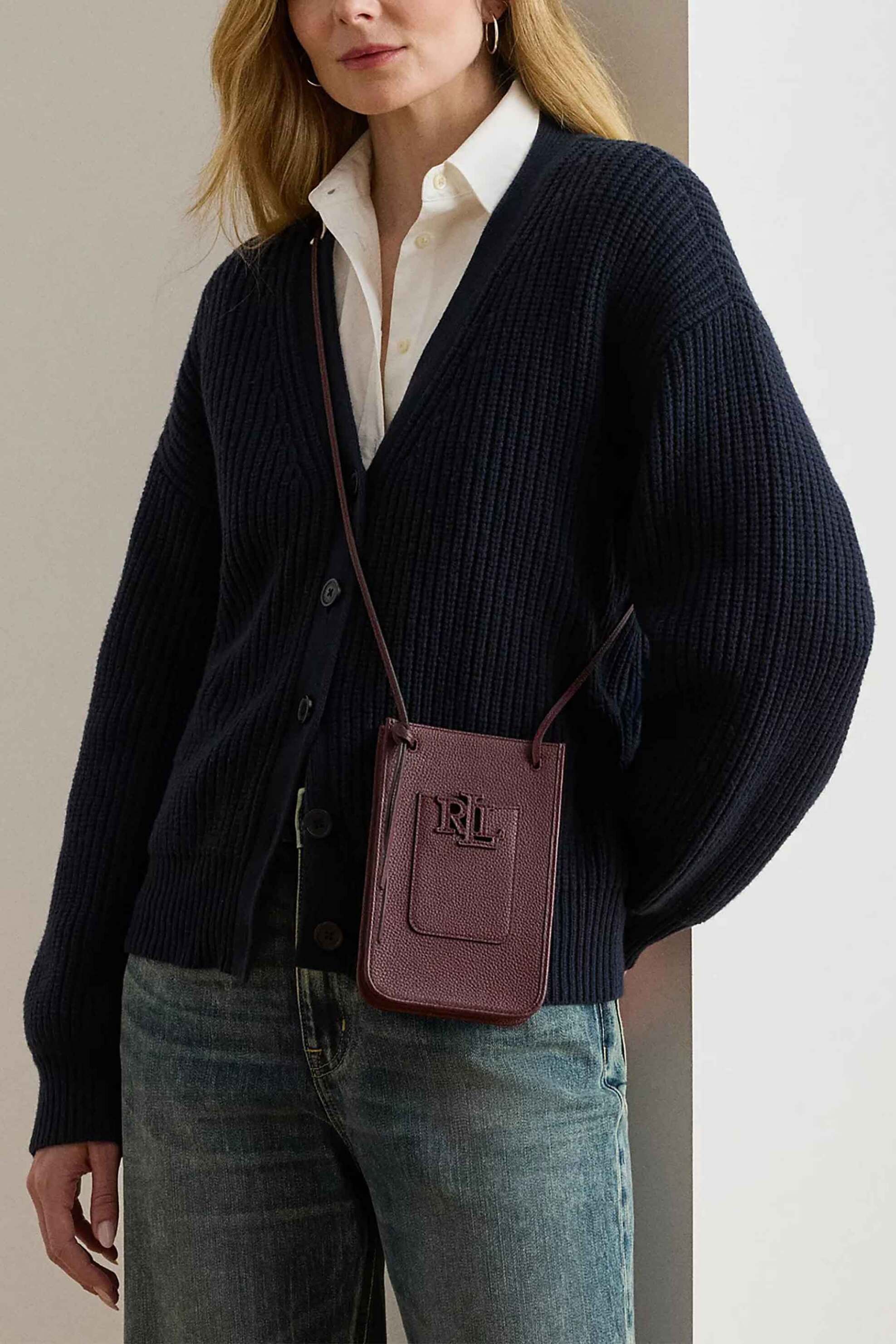 LAUREN RALPH LAUREN Lauren Ralph Lauren γυναικεία θήκη κινητού "Cameryn Pebbled" - 25263949-ONE Μπορντό - 4