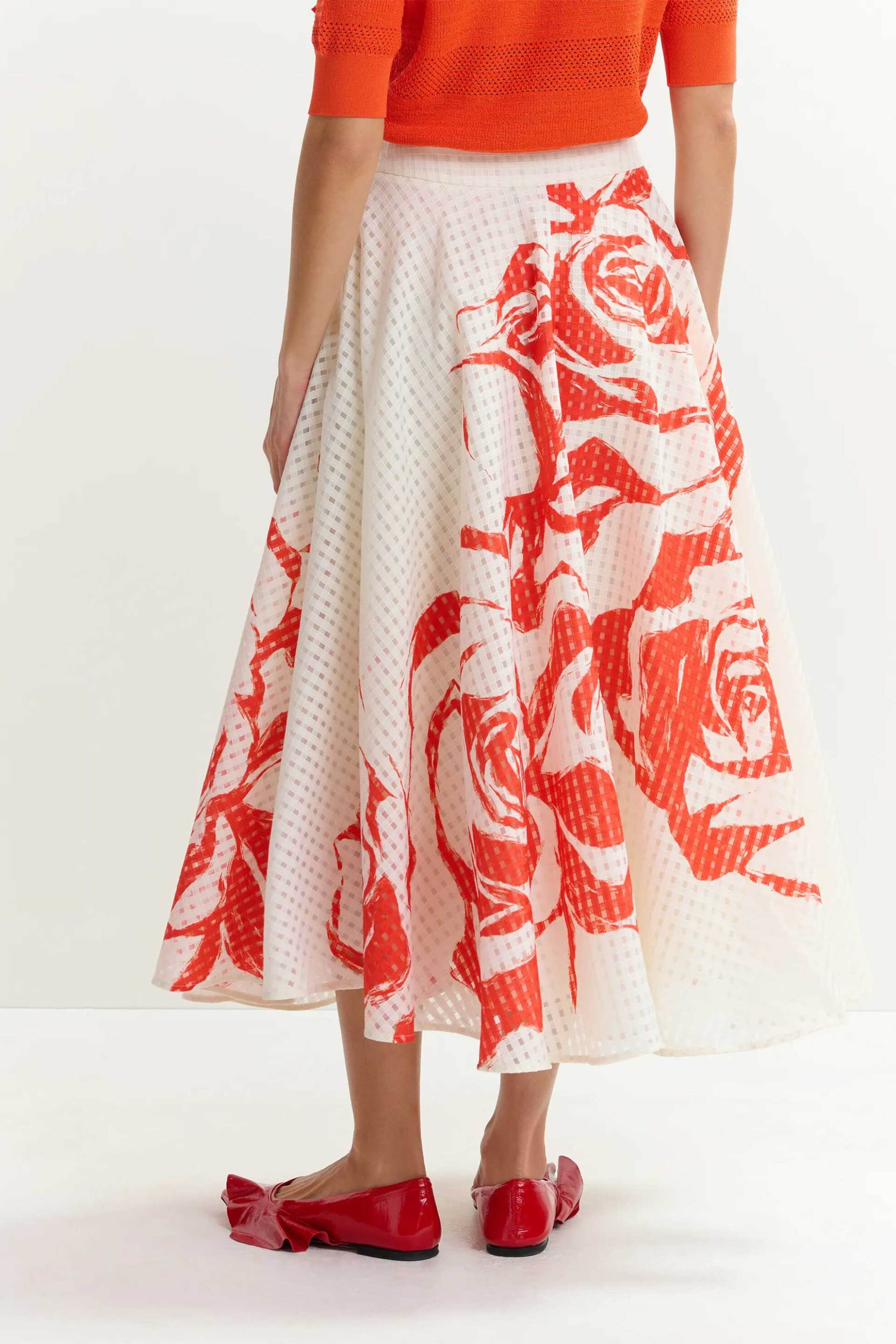 Essentiel Antwerp Γυναικεία Φούστα με Floral Print Jango - Λευκό