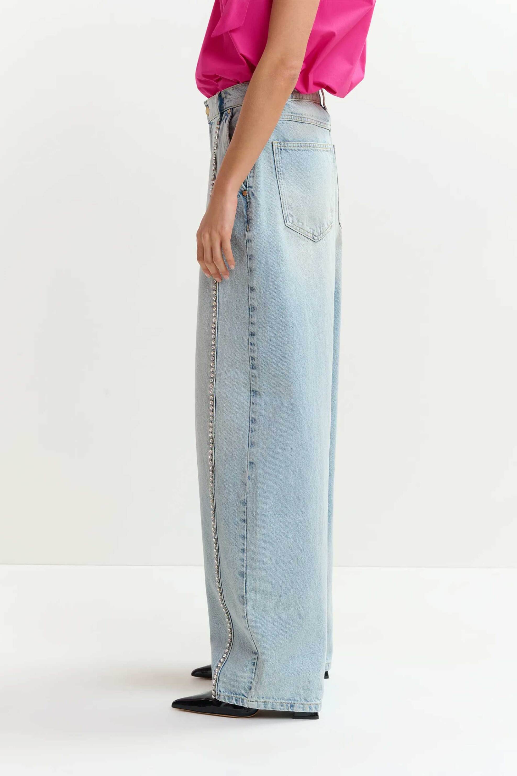 Essentiel Antwerp γυναικείο τζιν παντελόνι με στρας "Jawel" - JAWEL Denim Blue φωτογραφία