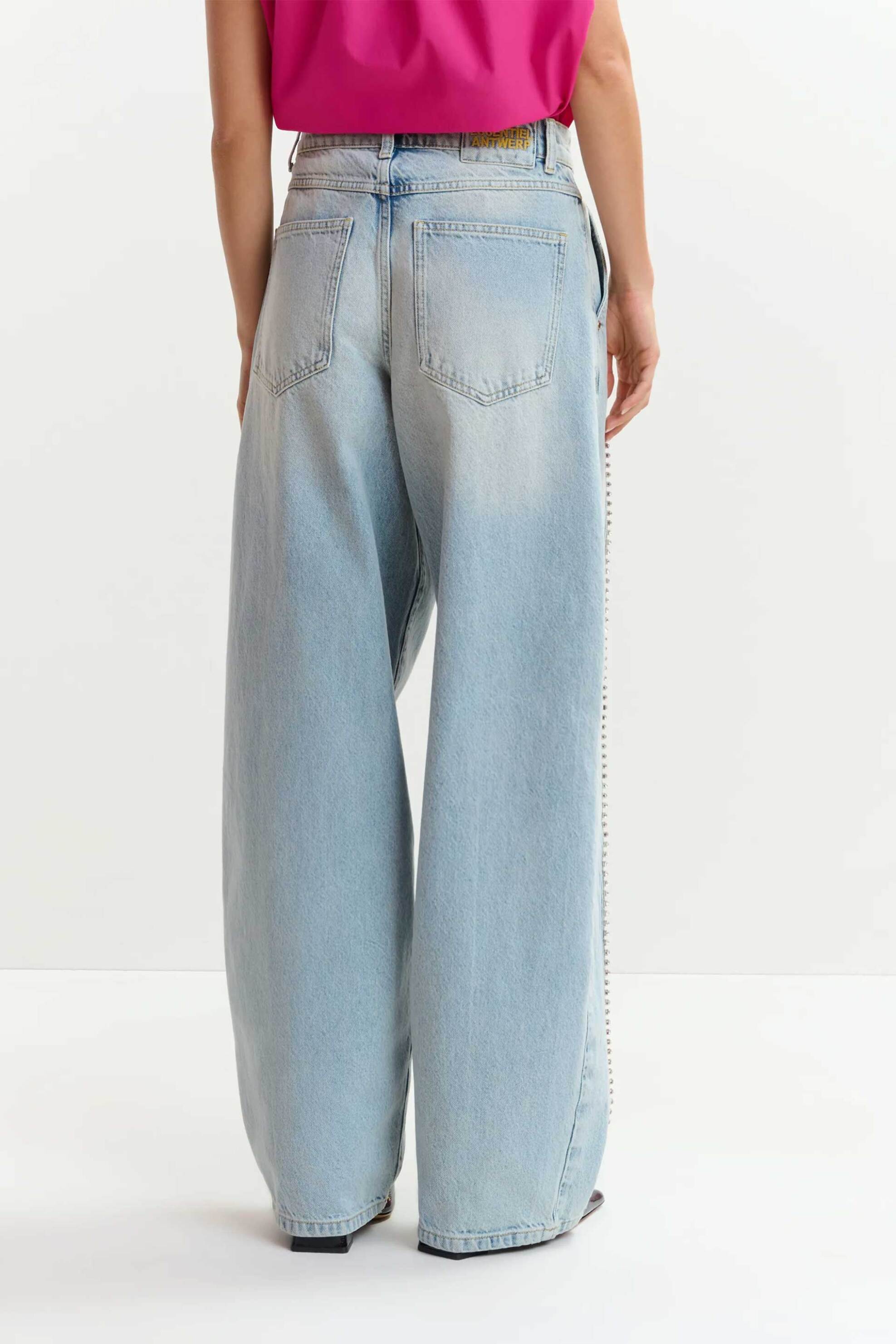 Essentiel Antwerp Γυναικείο Τζιν Παντελόνι με Στρας Jawel - Denim Blue