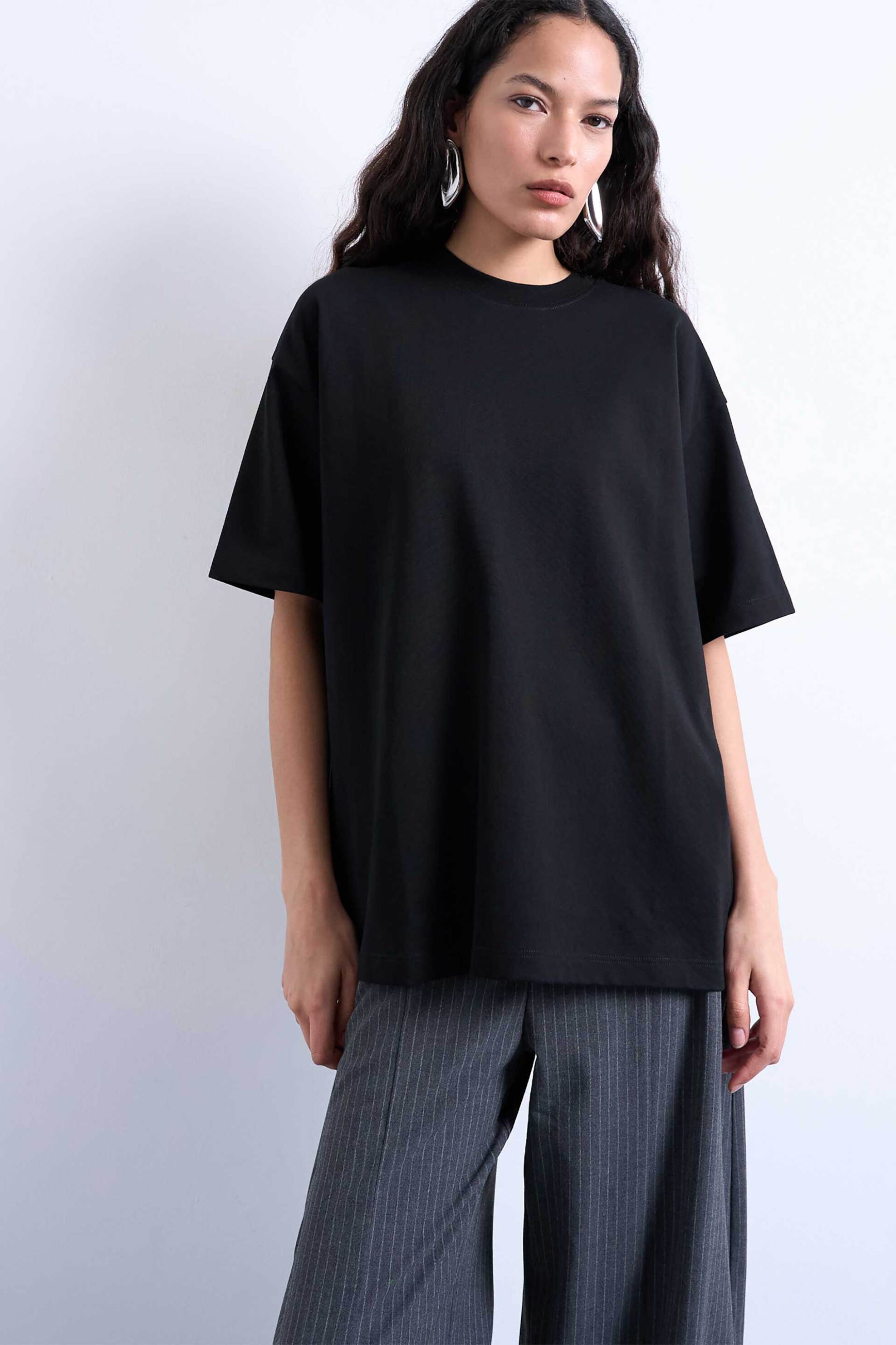 Topshop γυναικείο T-shirt μονόχρωμο "Tsvictoria" - 31000825 Μαύρο