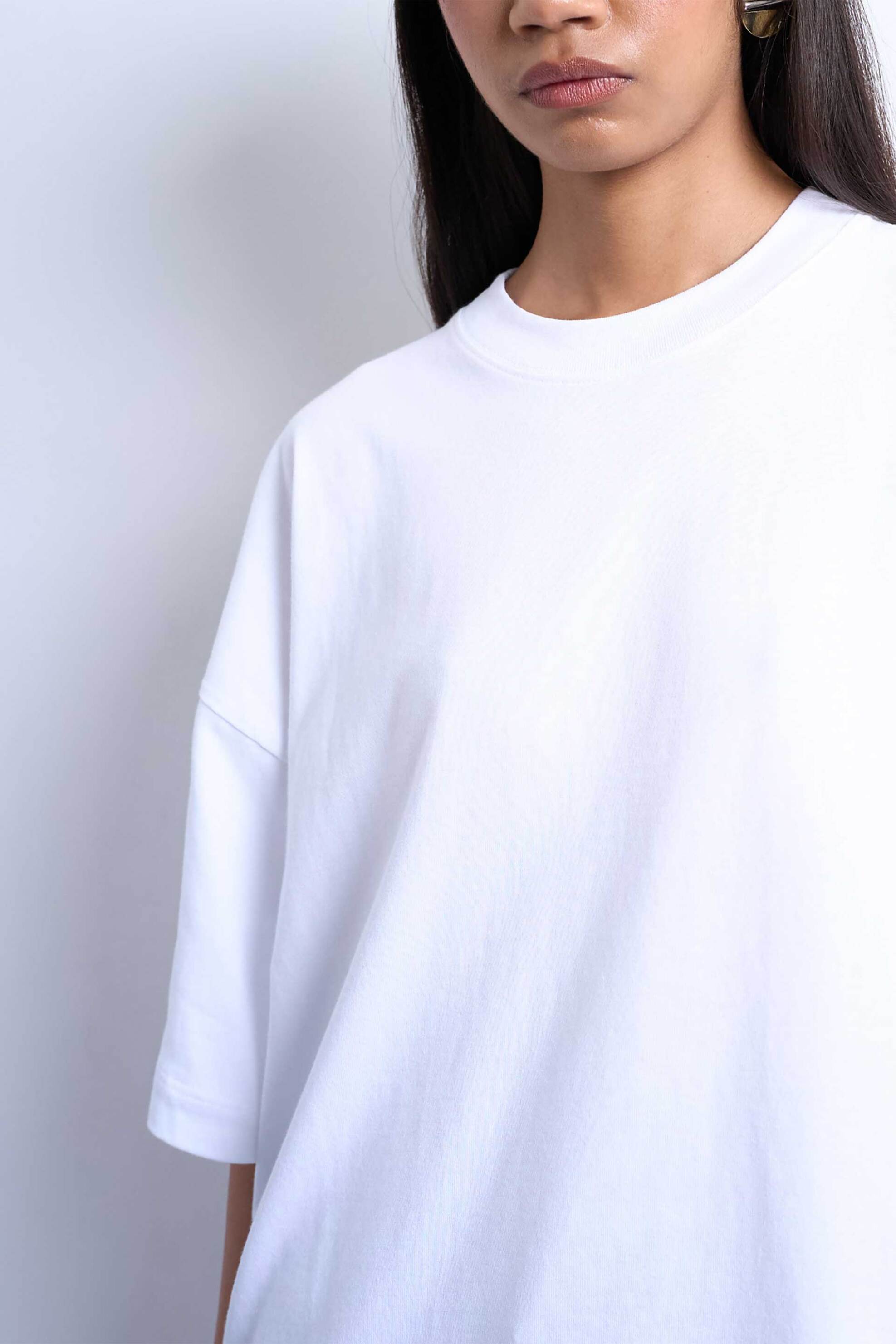 Topshop γυναικείο T-shirt μονόχρωμο Oversize Fit 