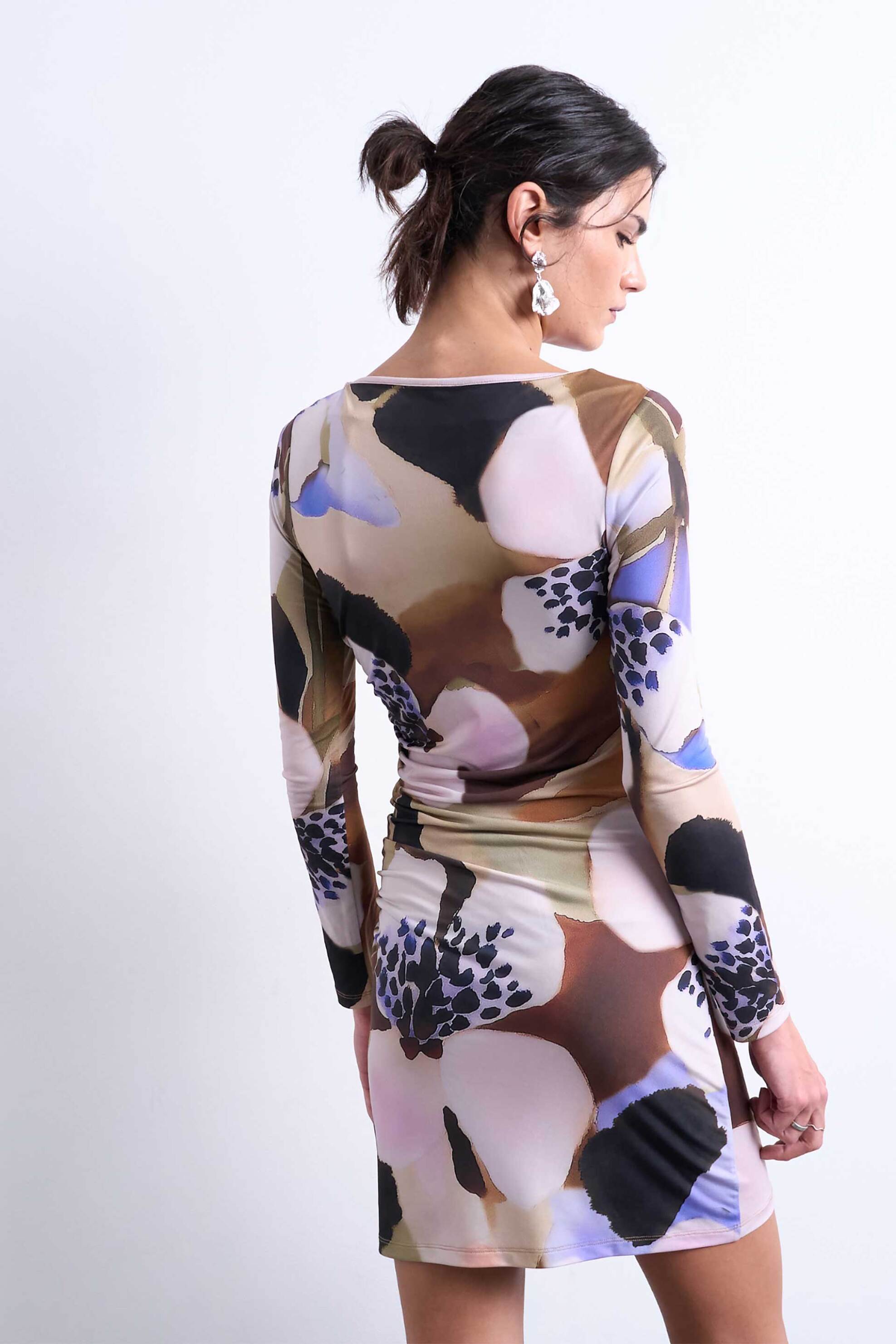 TOPSHOP Topshop γυναικείο mini φόρεμα με floral print "Tselly" - 31000816 Λιλά - 4