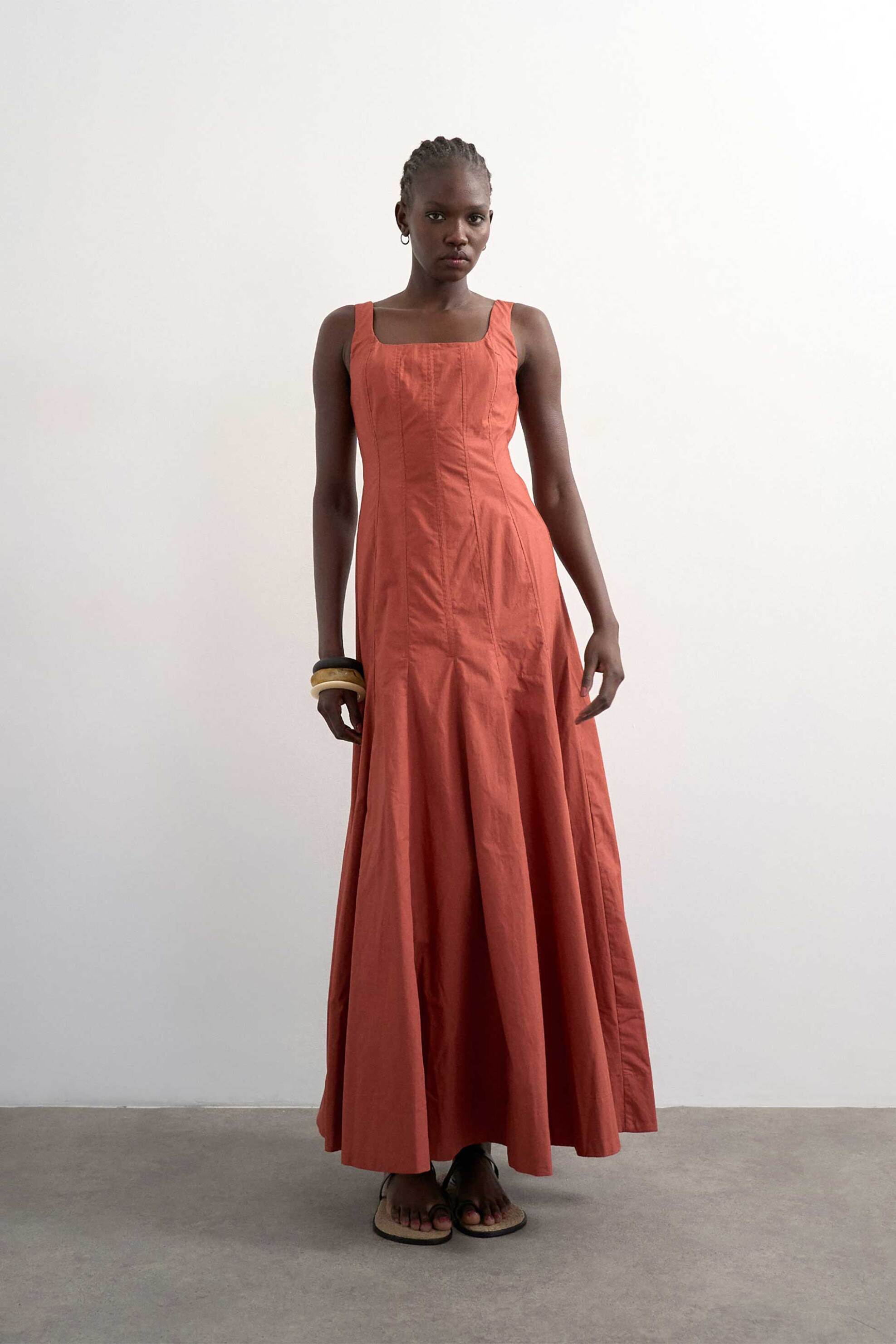 Topshop γυναικείο maxi φόρεμα "Eva" - 31000742 Κεραμιδί